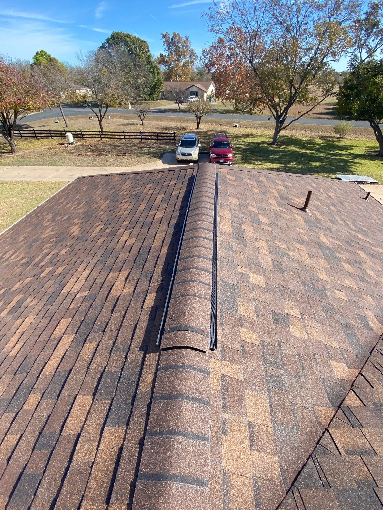 Residential Roofing Installation using Owens Corning Duration Brownwood Shingles by Texas Choice Roofing