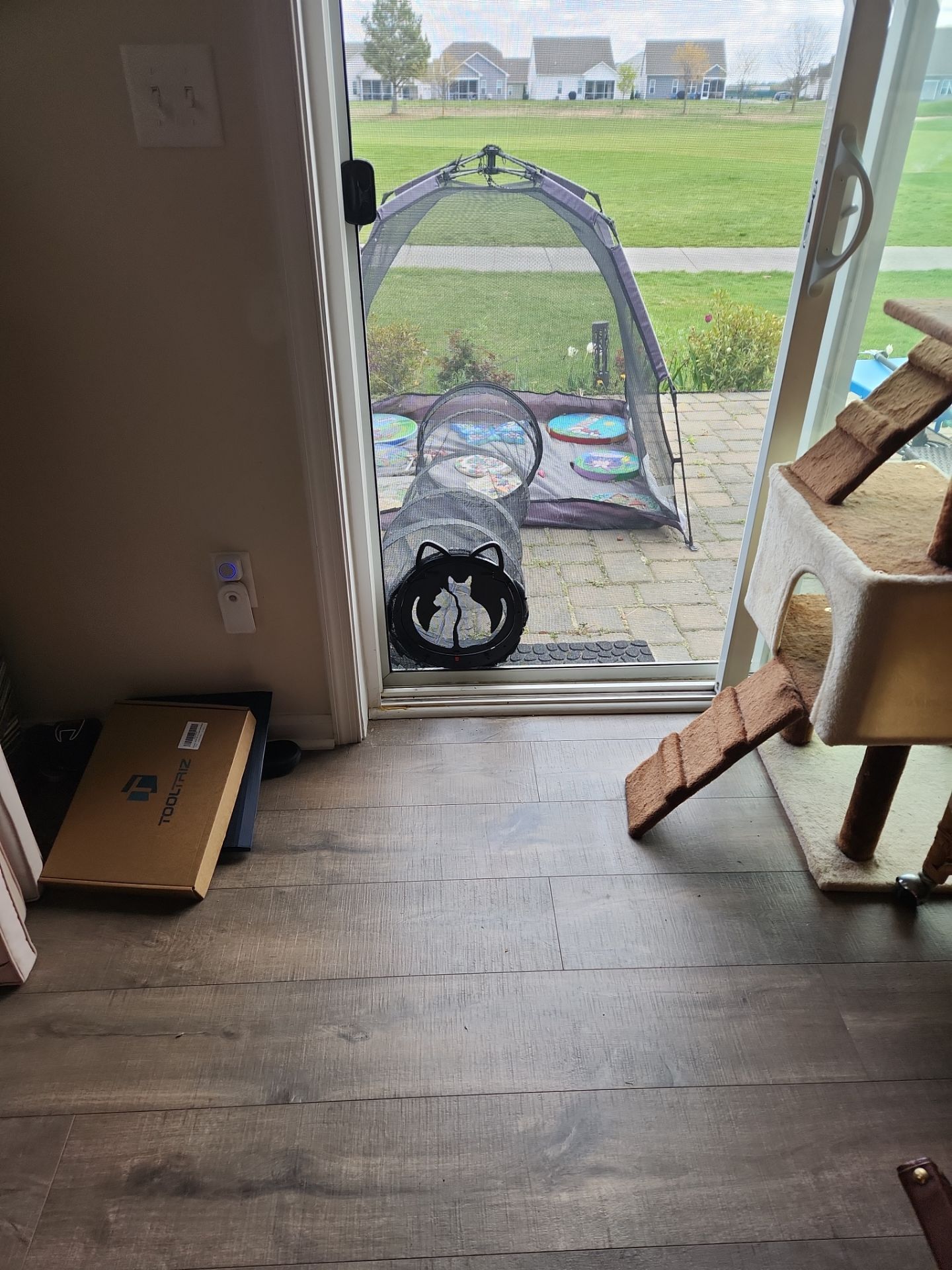 Installed Pet Screen Door into existing screen door by Service Glass Inc