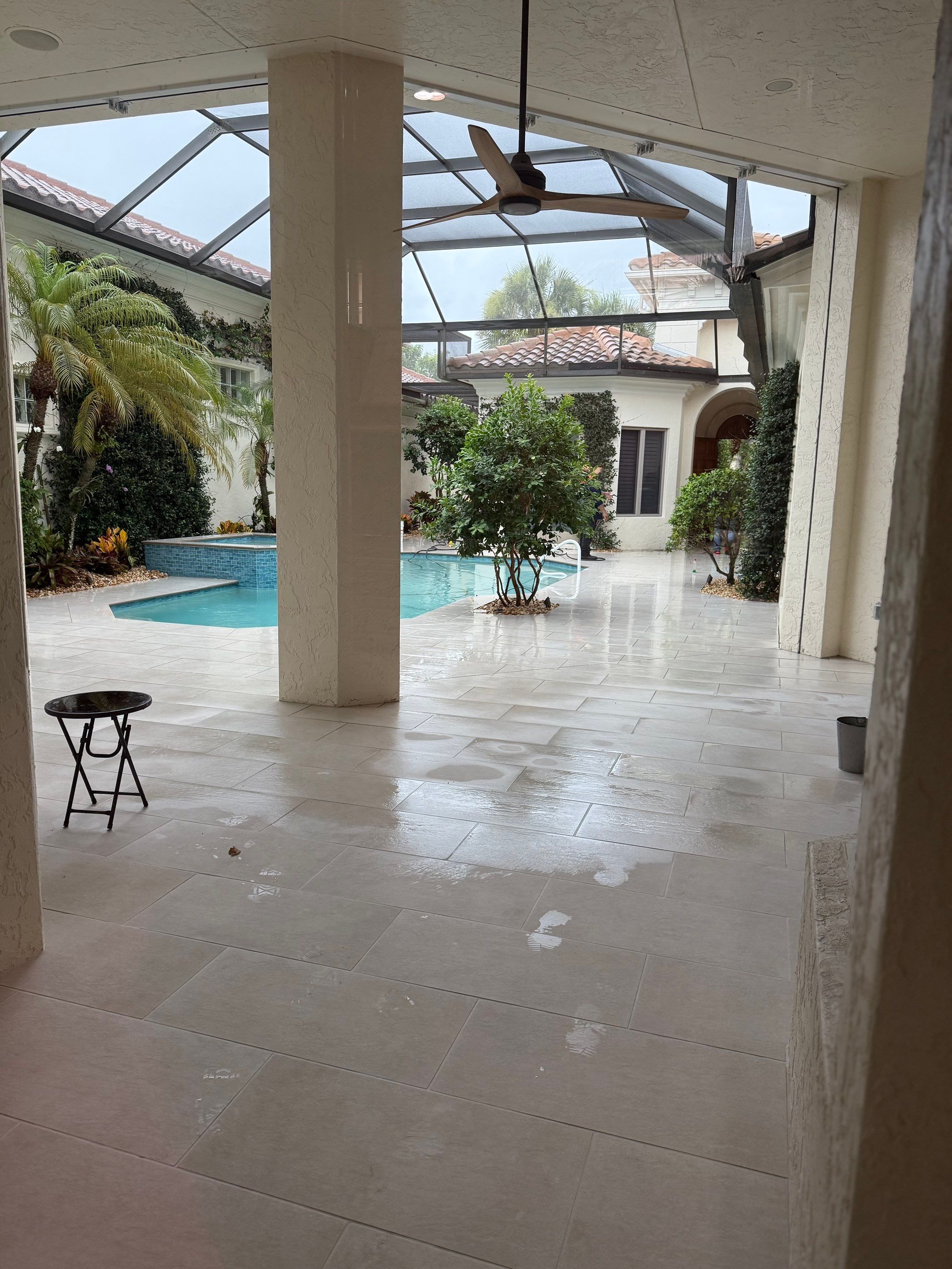 Pool Deck/Landscape/landscape lighting/pool coping/porcelain pavers/Pelican Marsh by Old Town Pavers Llc