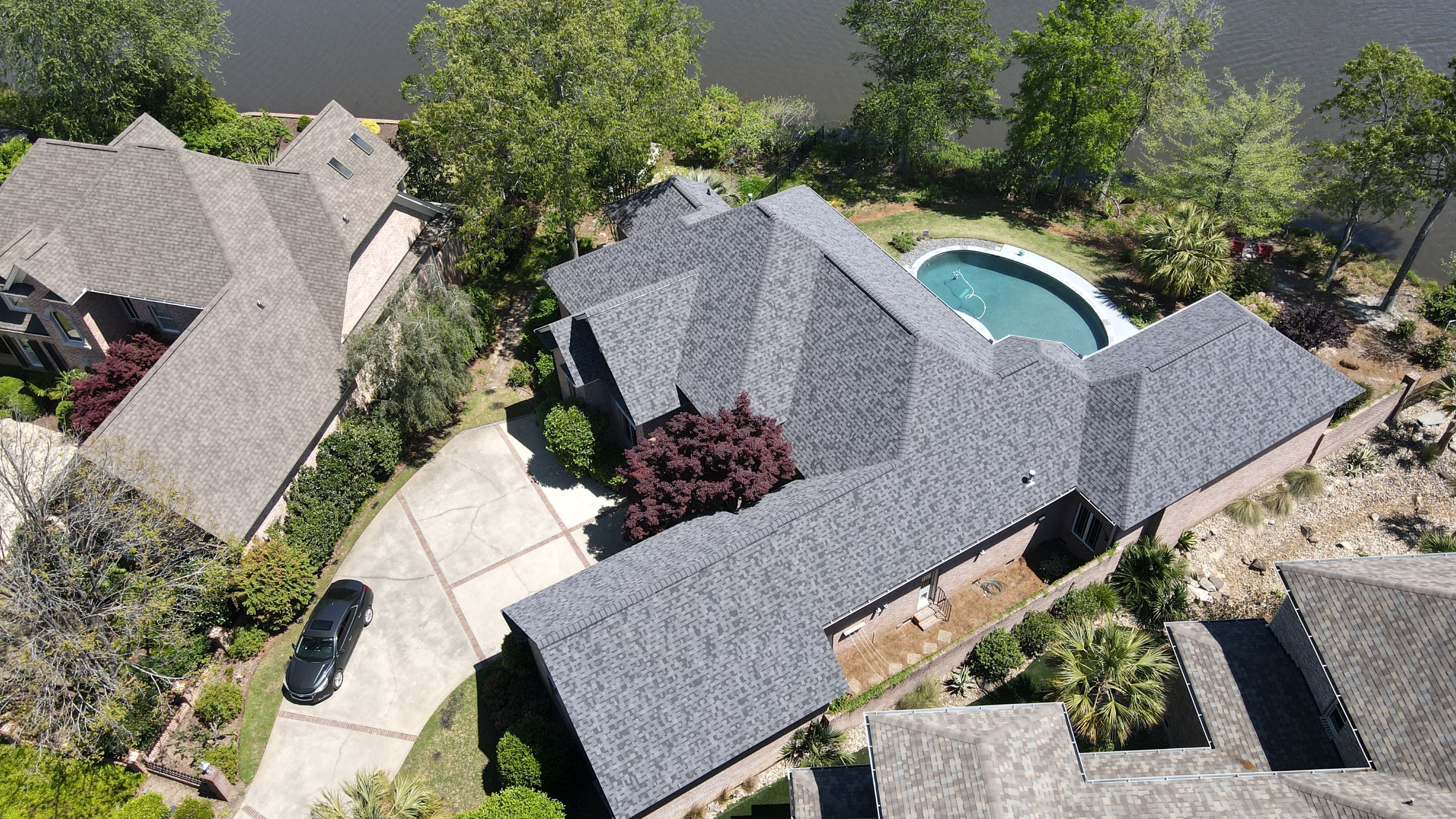 Residential Roofing Installation using Owens Corning Duration Midnight Plum by Indigo State Roofing
