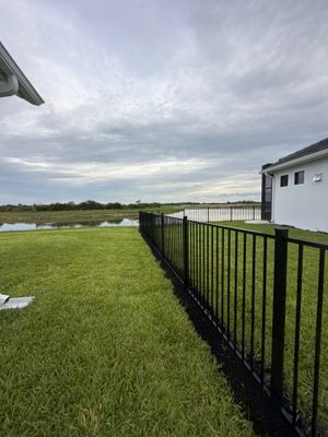 Black Aluminum Picket Fence Installation in Venice, Florida