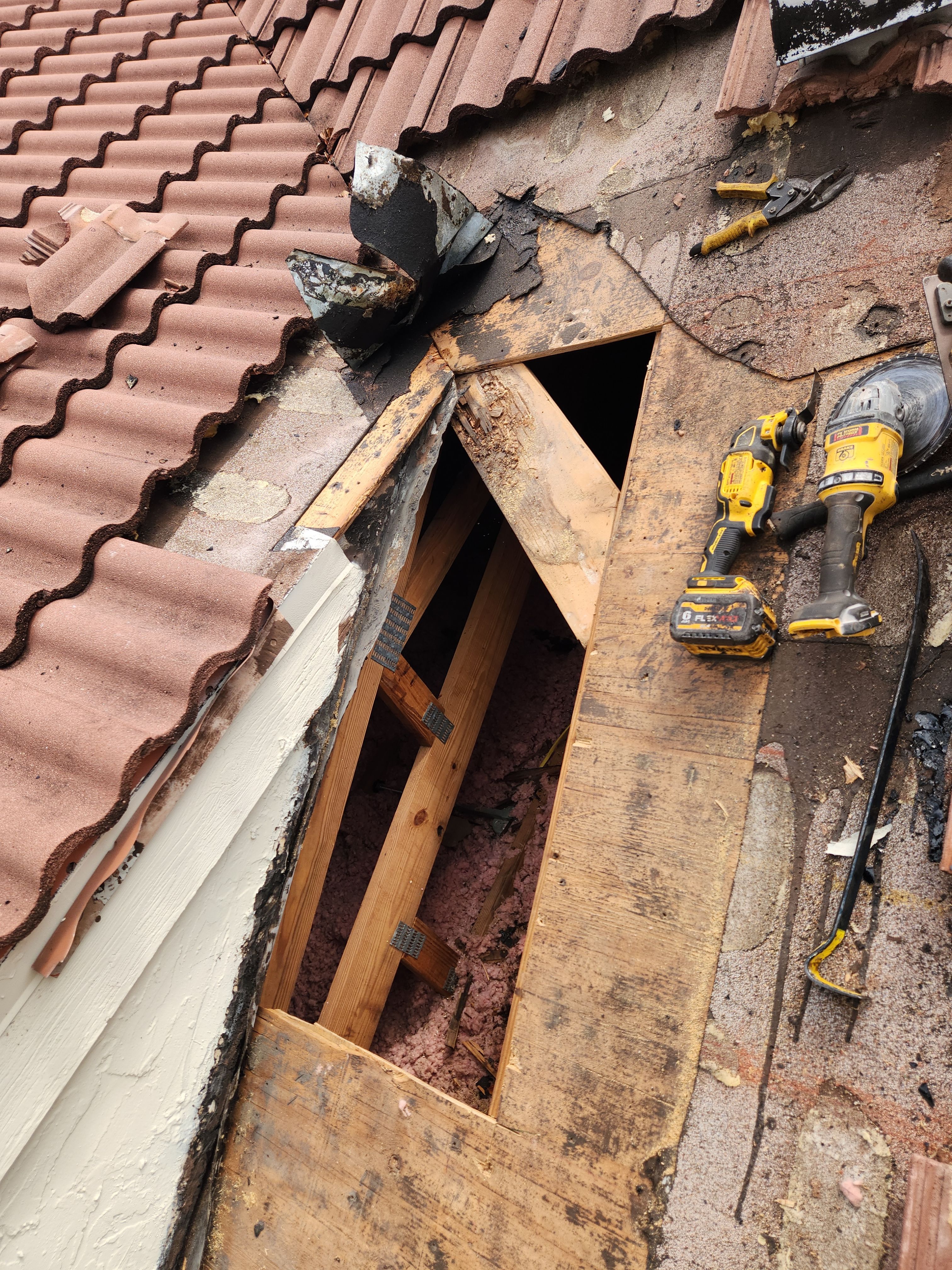 Clay Tile Roof Leak Repair and Sheathing Replacement in Hollywood by Aastro Roofing