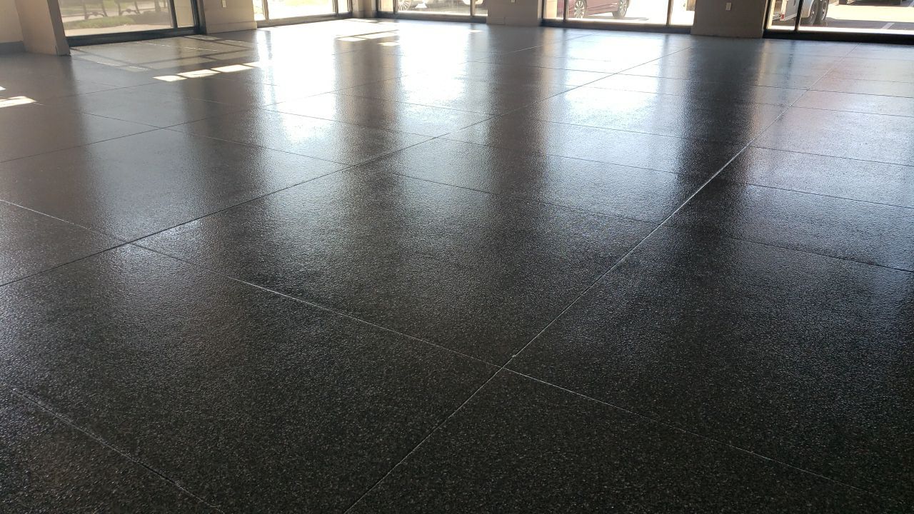 Commercial Floor using Silver Creek by Select Painting, Coatings & Garage Cabinets