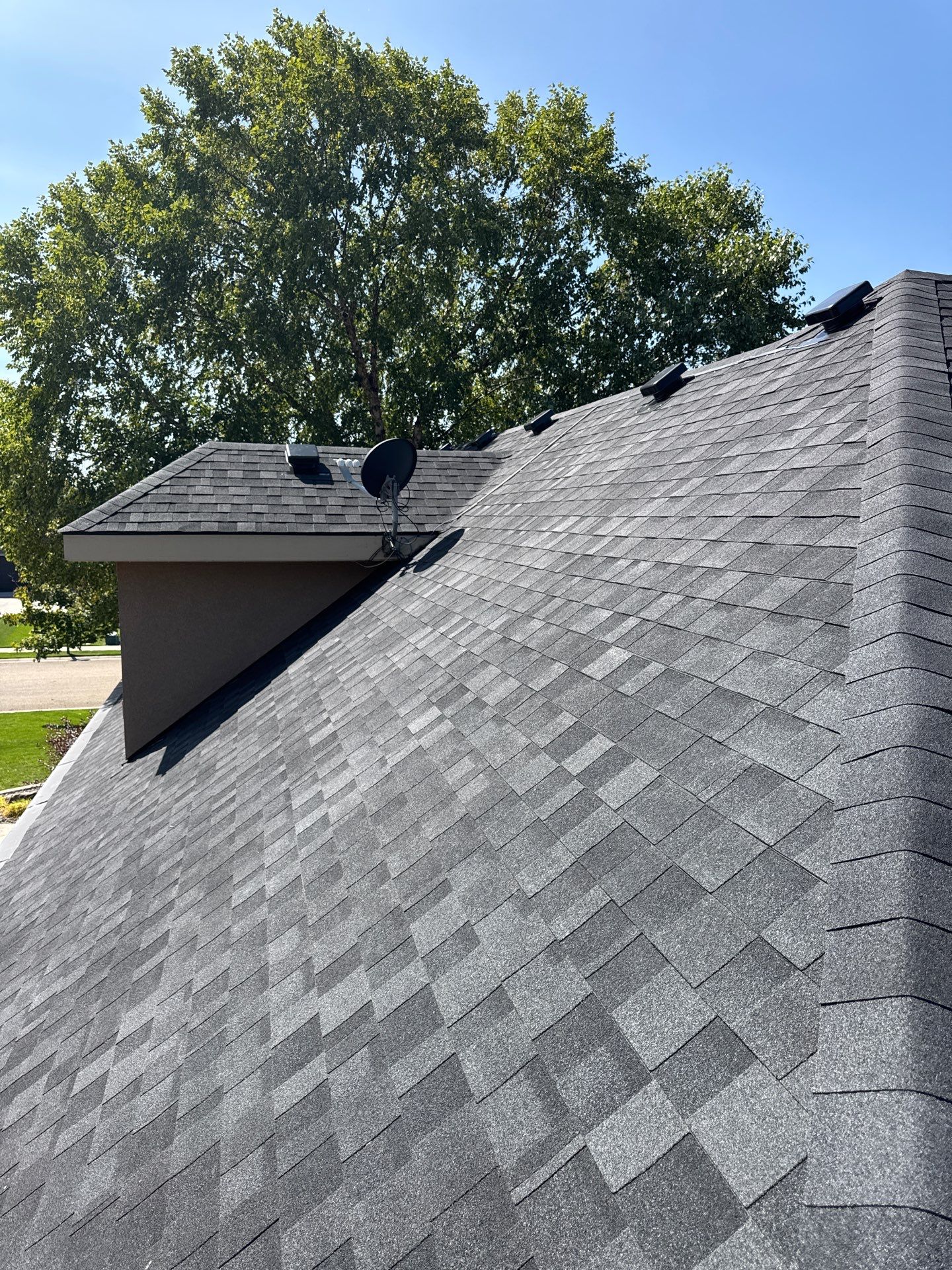 Middleton Residential Roof Replacement with Dark Grey Architectural Shingles by Olive Roofing