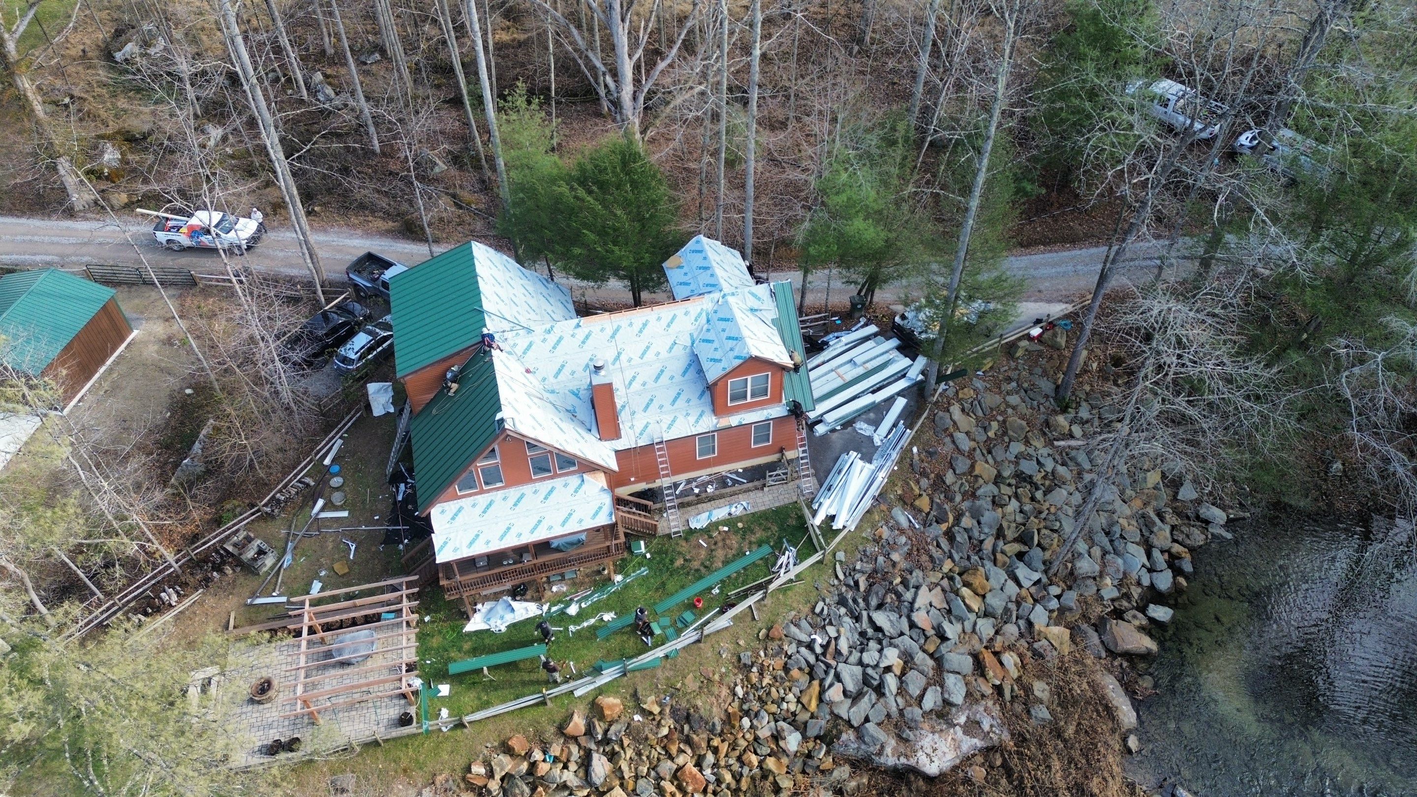 Residential Roofing Installation using Standing Seam Metal - 4766 by Rainstoppers Roofing