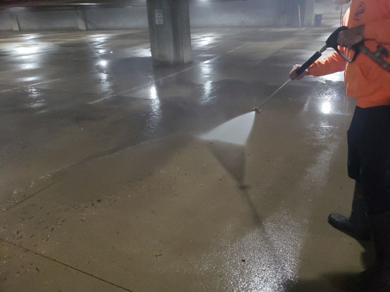Downers Grove, Parking garage by Northern Power Washing LLC.