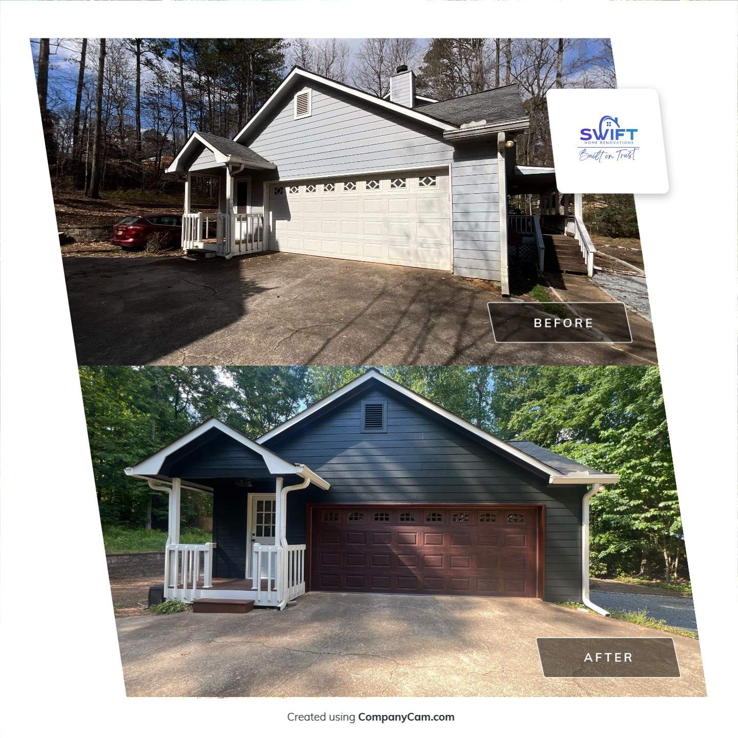 Custom Deck Construction and Exterior Painting Transformation in Kennesaw by Swift Home Renovations