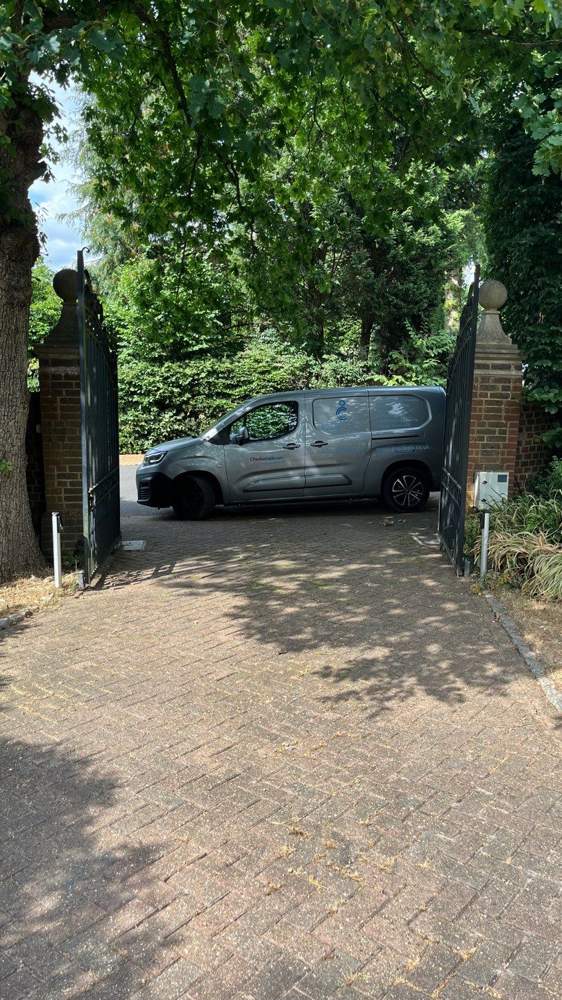 Driveway and Entrance clean using honda 21 ltr/min by Ges Exterior Cleaning ltd
