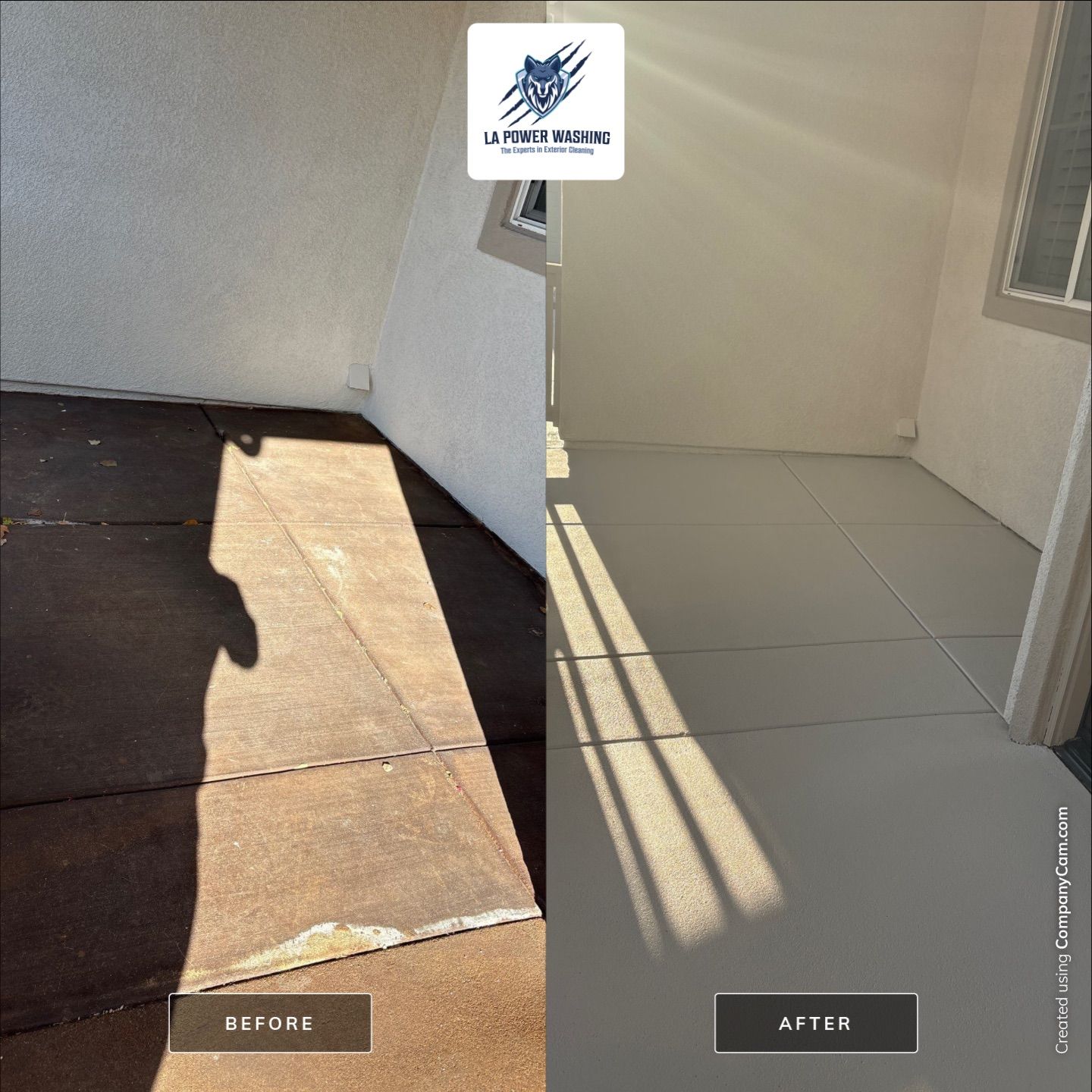 Sandblasting & Staining Concrete Driveway In Rancho Cucamonga, CA by La Power Washing Inc