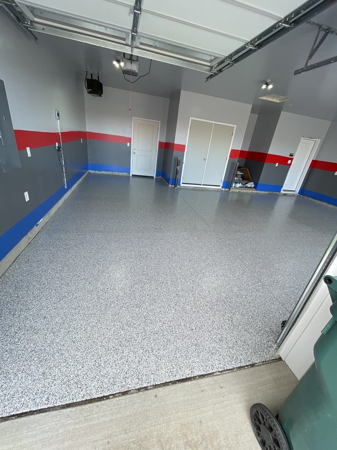Garage Transformation using Slate Stone by Croc Coatings, LLC