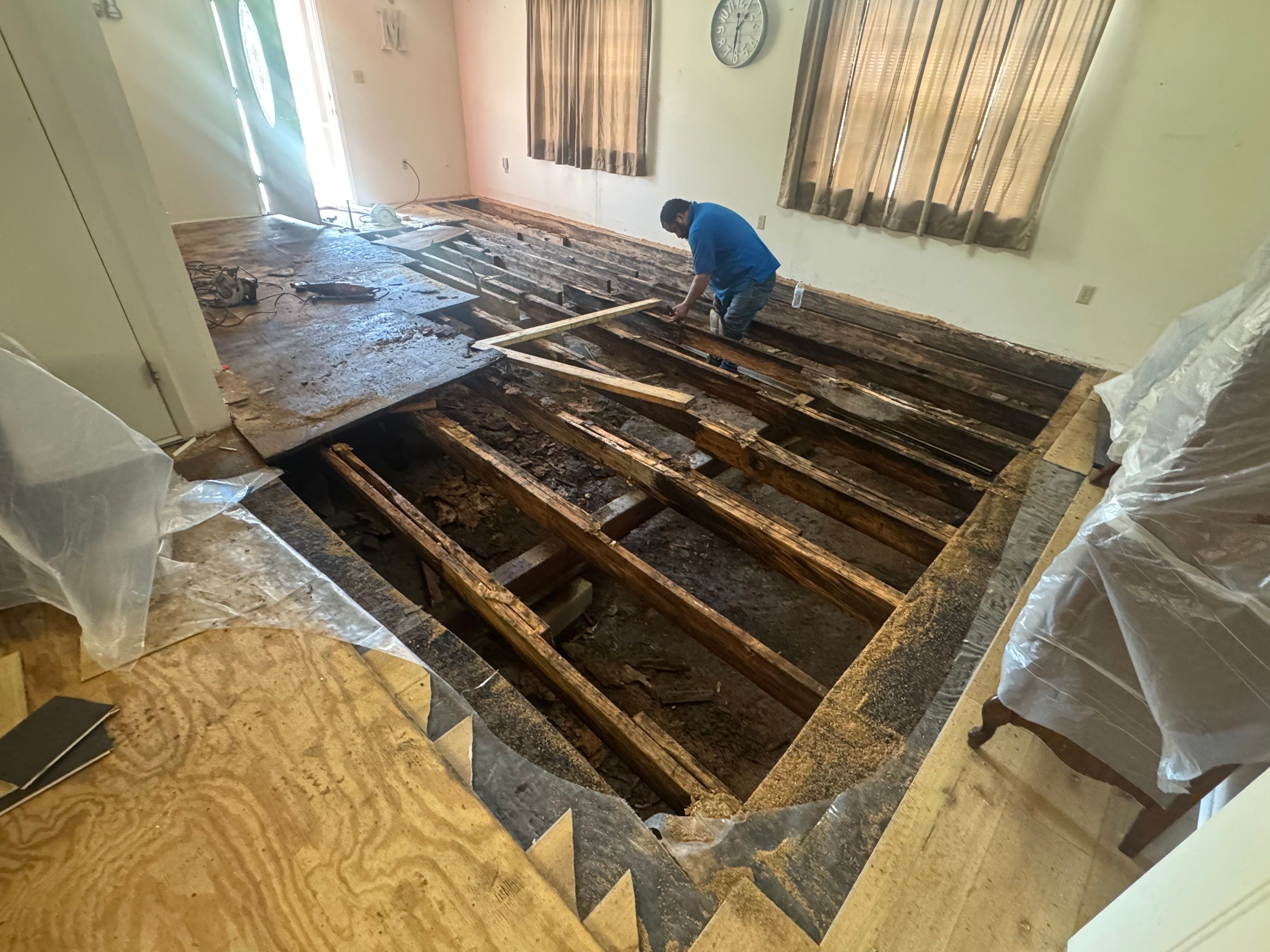 Water dry rotted flooring by Harden Enterprise Services LLC