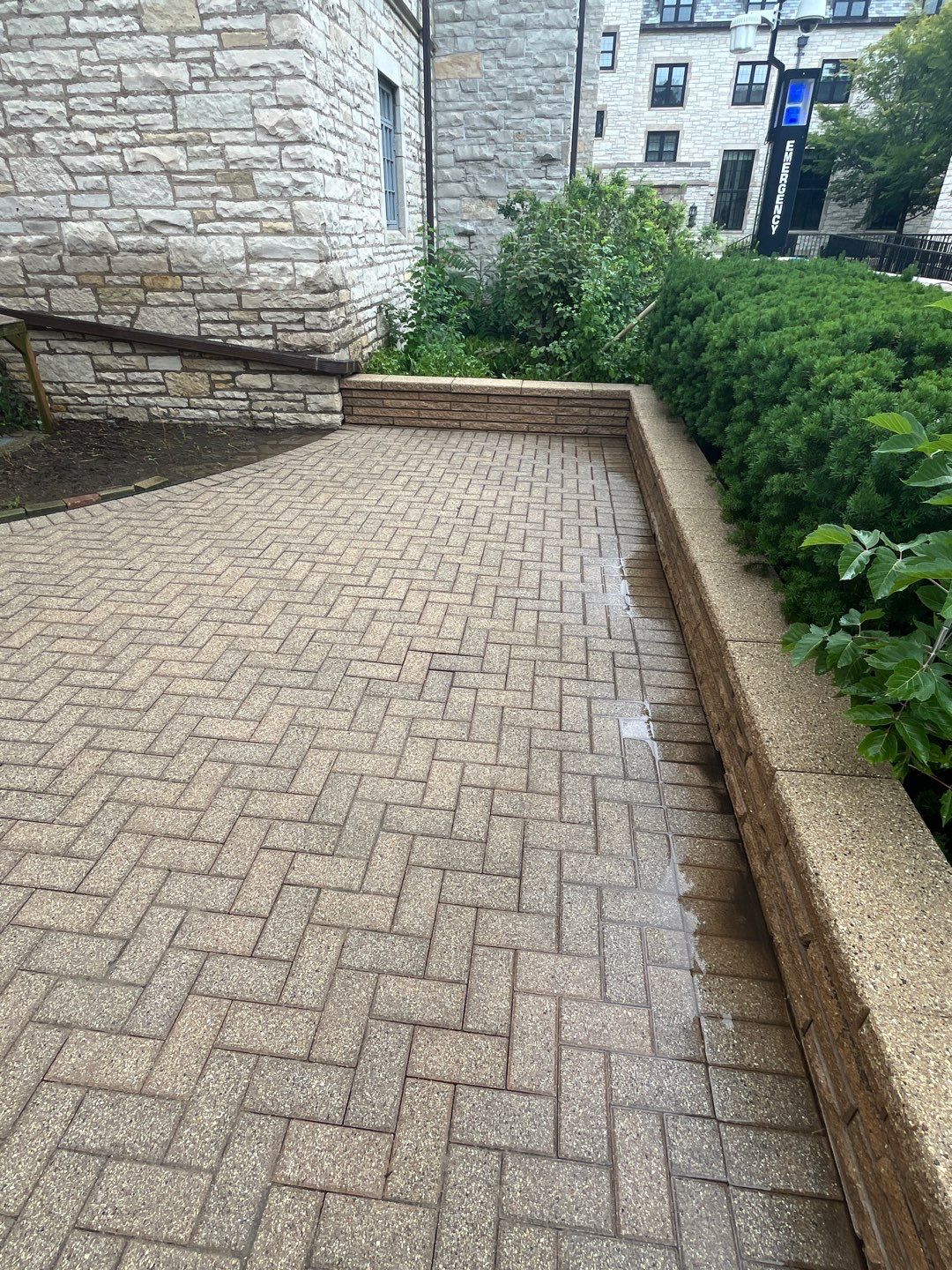 Brick paver cleaning. by Northern Power Washing LLC.