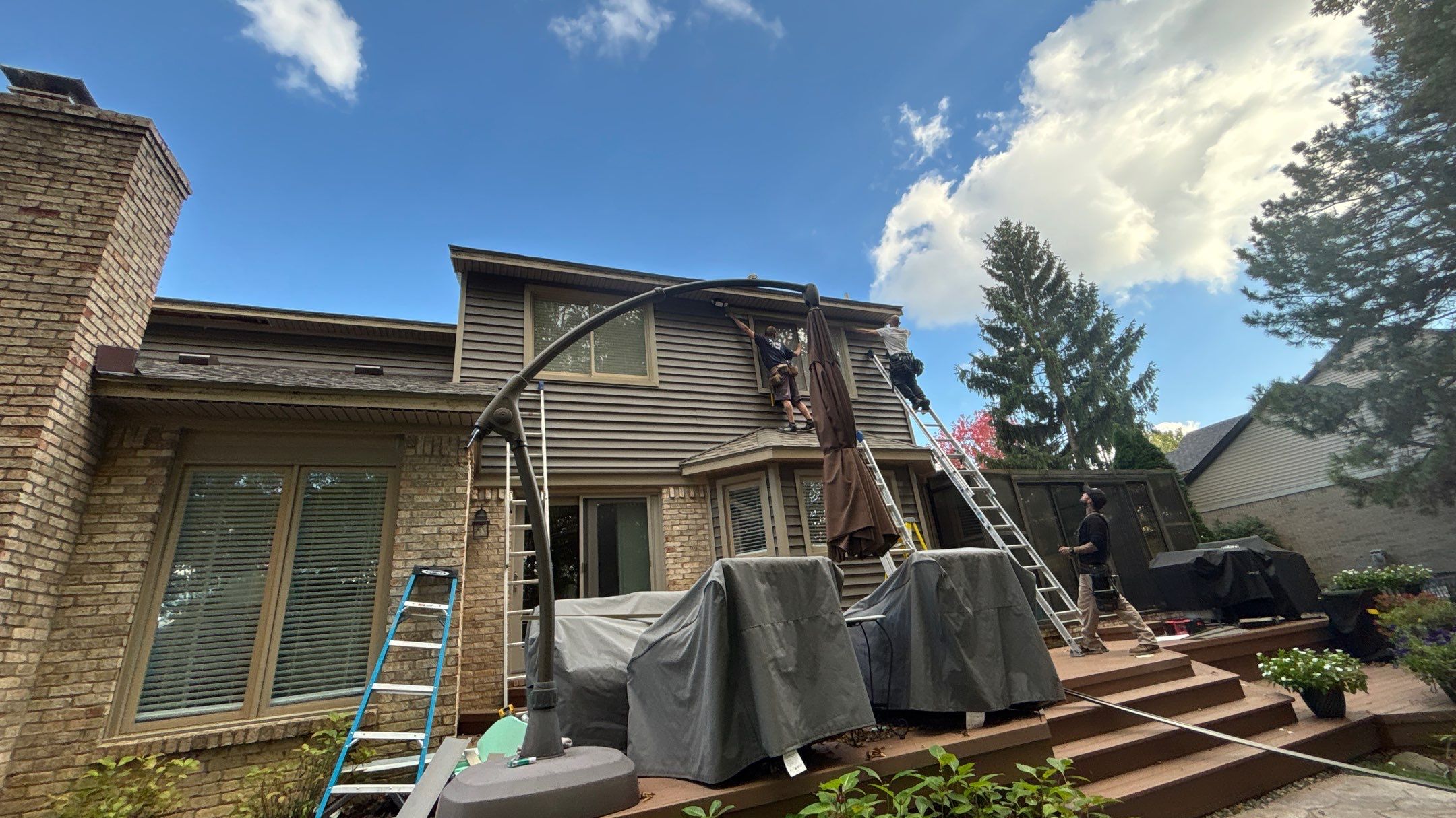 Siding Replacement using Alside D5" Flagship Brown by 180 Contractors