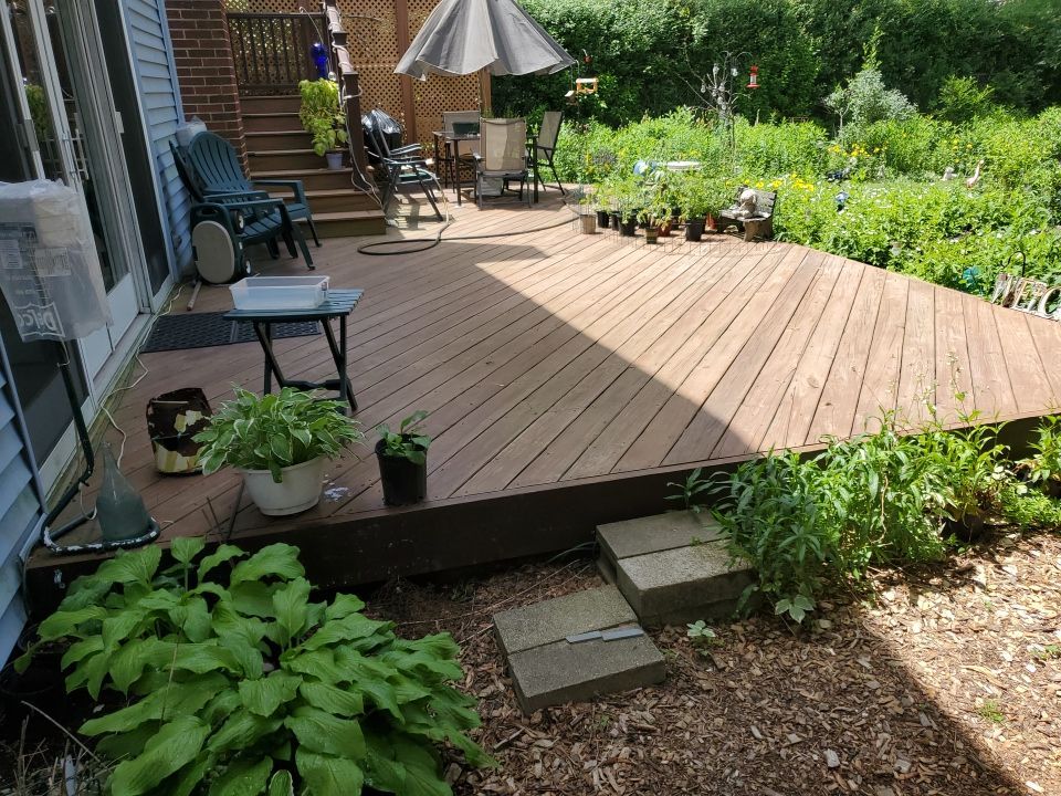 wood deck cleaning, and staining by Northern Power Washing LLC.
