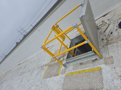 Commercial Roof Hatch Safety Rail using Bilco Safety Rail