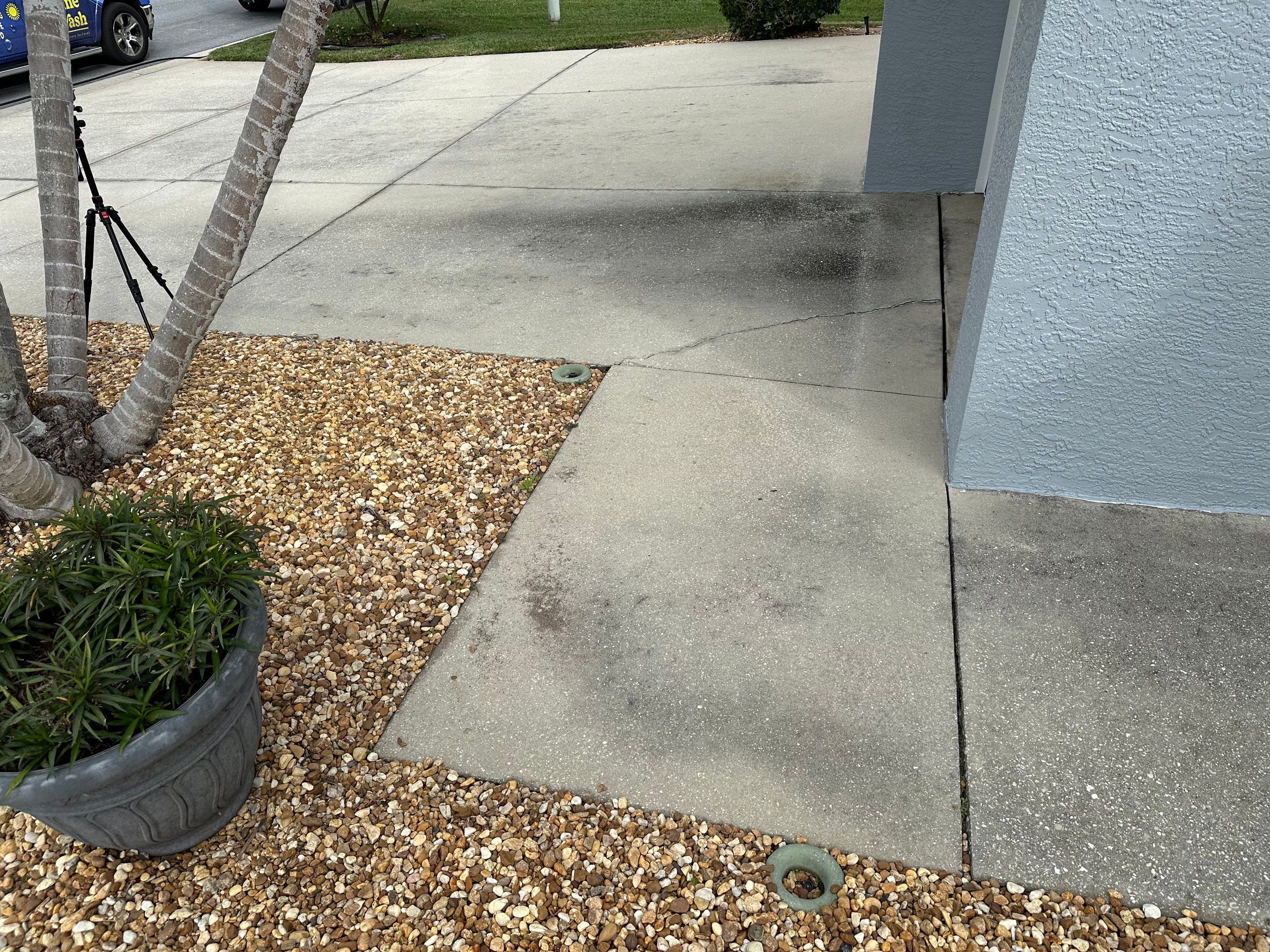 Concrete Driveway, Entryway & Street Curbing Cleaning in Fairways at Imperial Lakes, Palmetto, FL | Sunshine AquaWash by Sunshine AquaWash