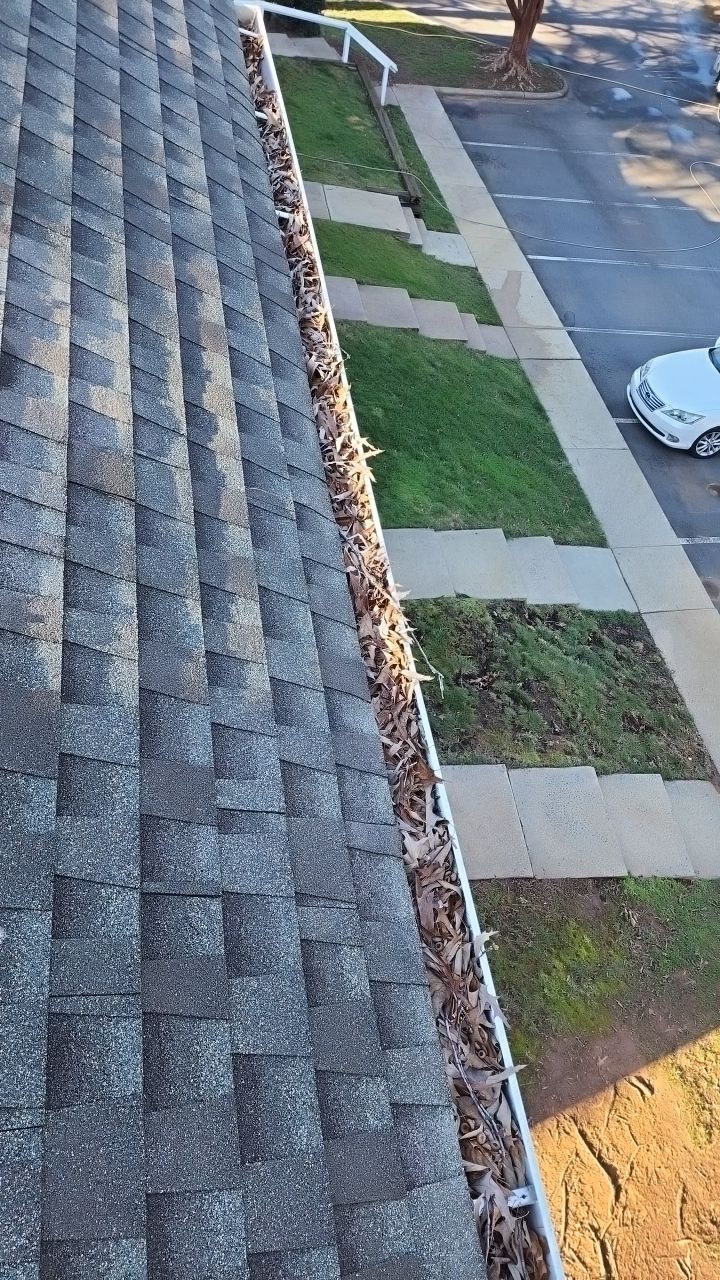 Gutter Cleaning using water by Power Wash Masters LLC