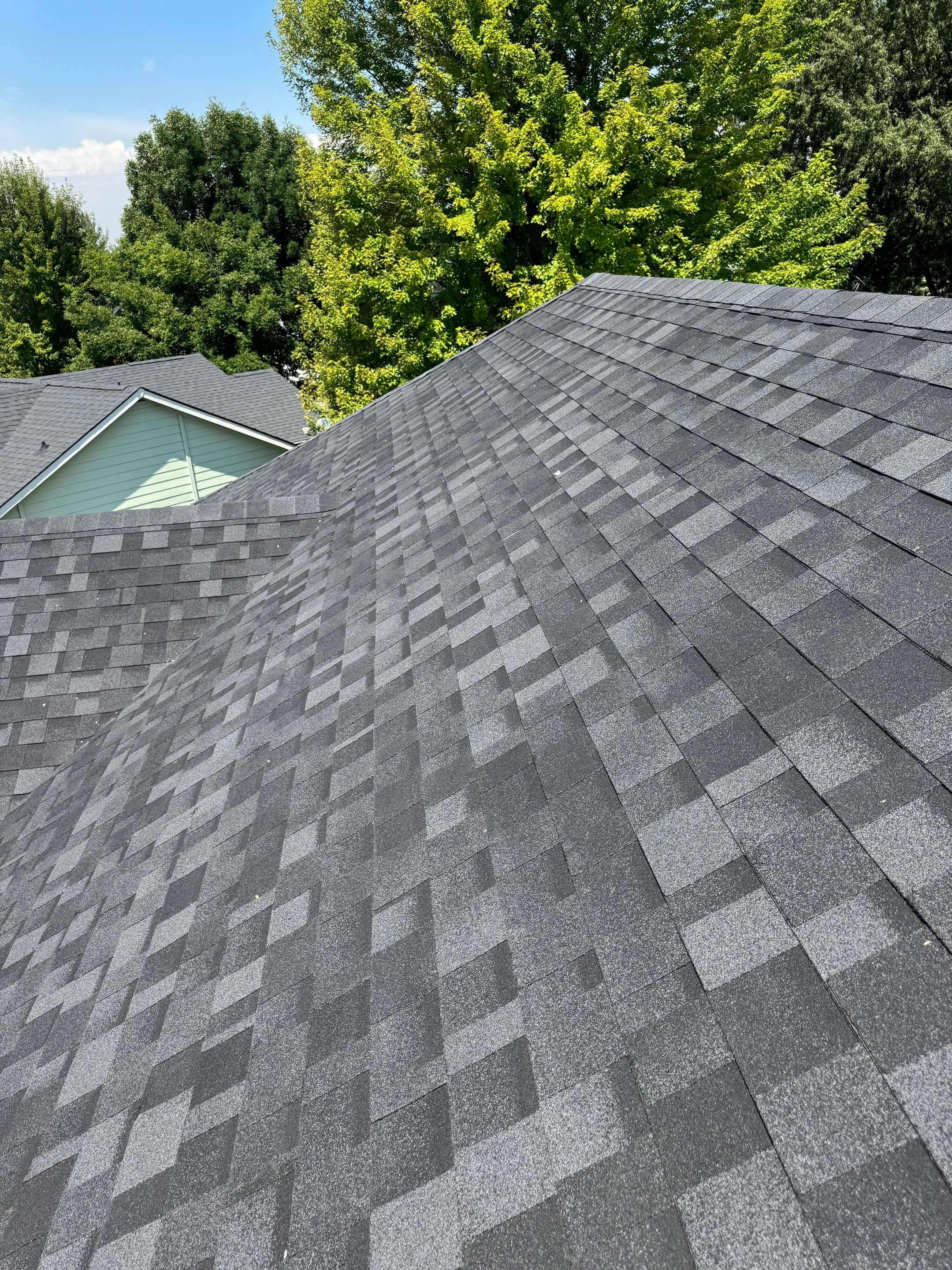 Complete Residential Roof Replacement Featuring Gray Architectural Shingles in Meridian by Olive Roofing