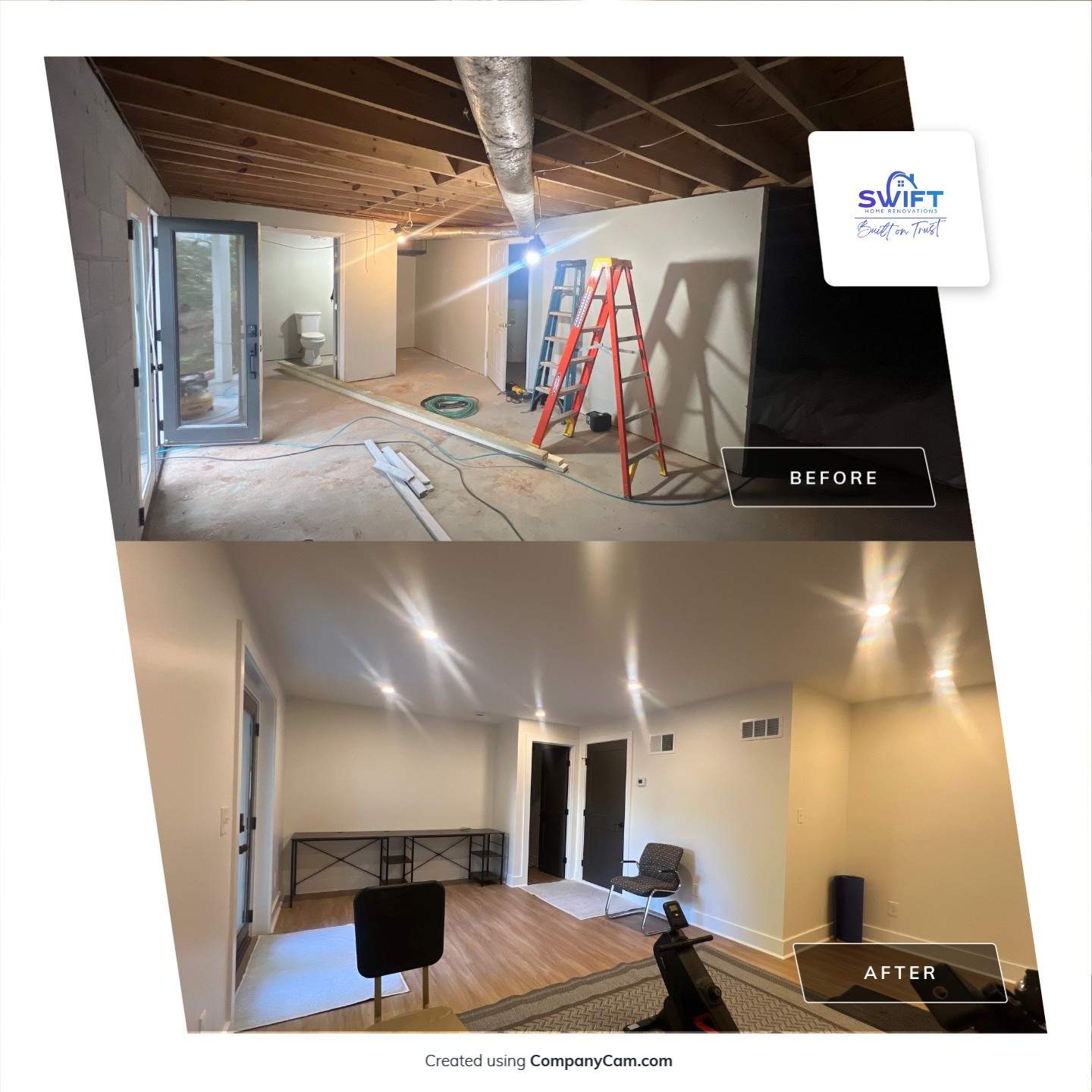 Complete Basement Remodeling and Custom Bathroom Installation in Kennesaw by Swift Home Renovations