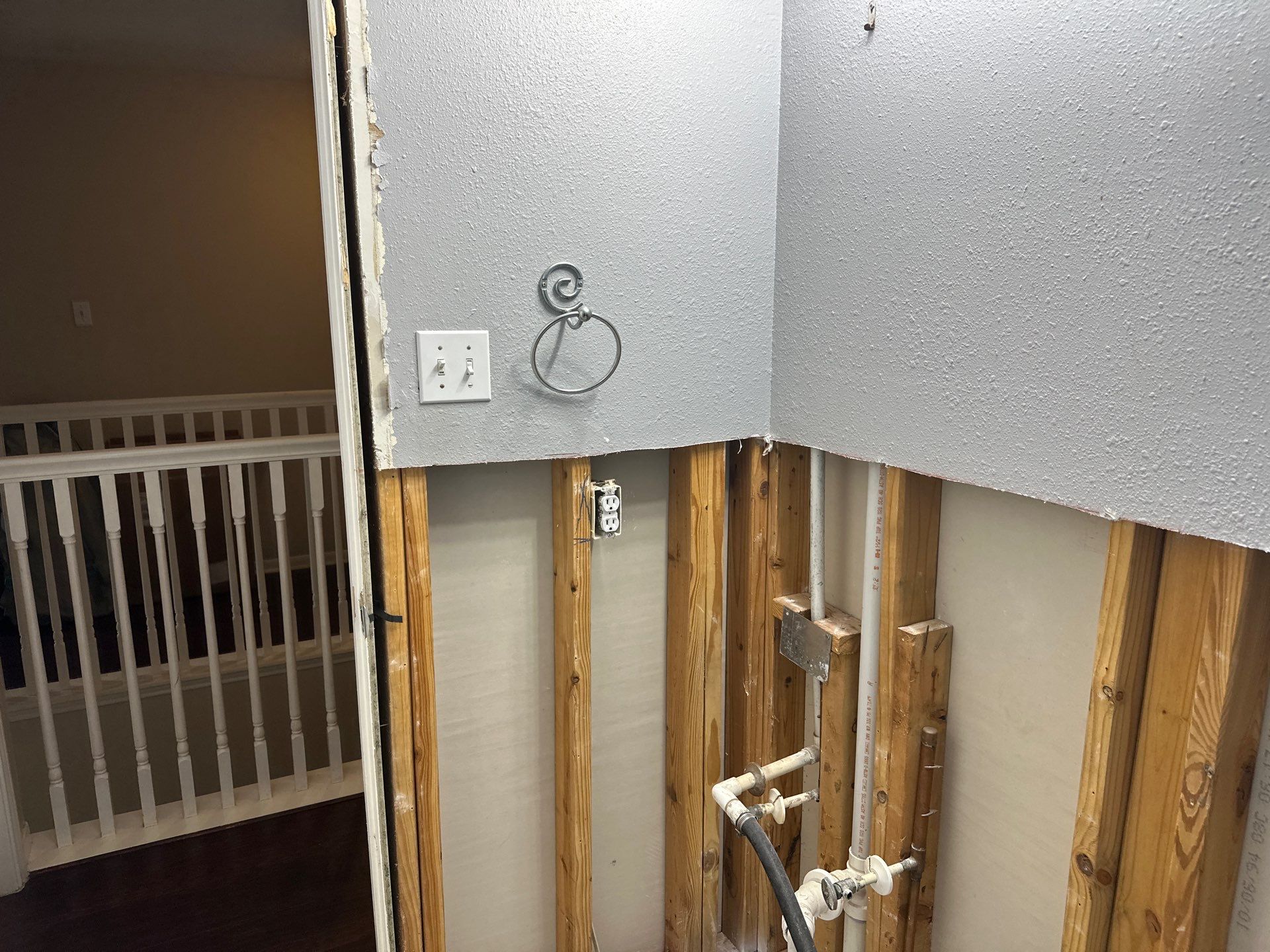 Bathroom Remodel using Water mitigation equipment by L&T General Contractors and Restoration INC