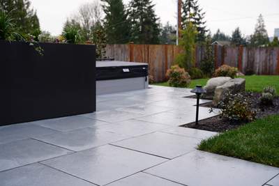 Hardscaping Back Patio Landscape Project  by Jireh Asphalt & Concrete Inc 