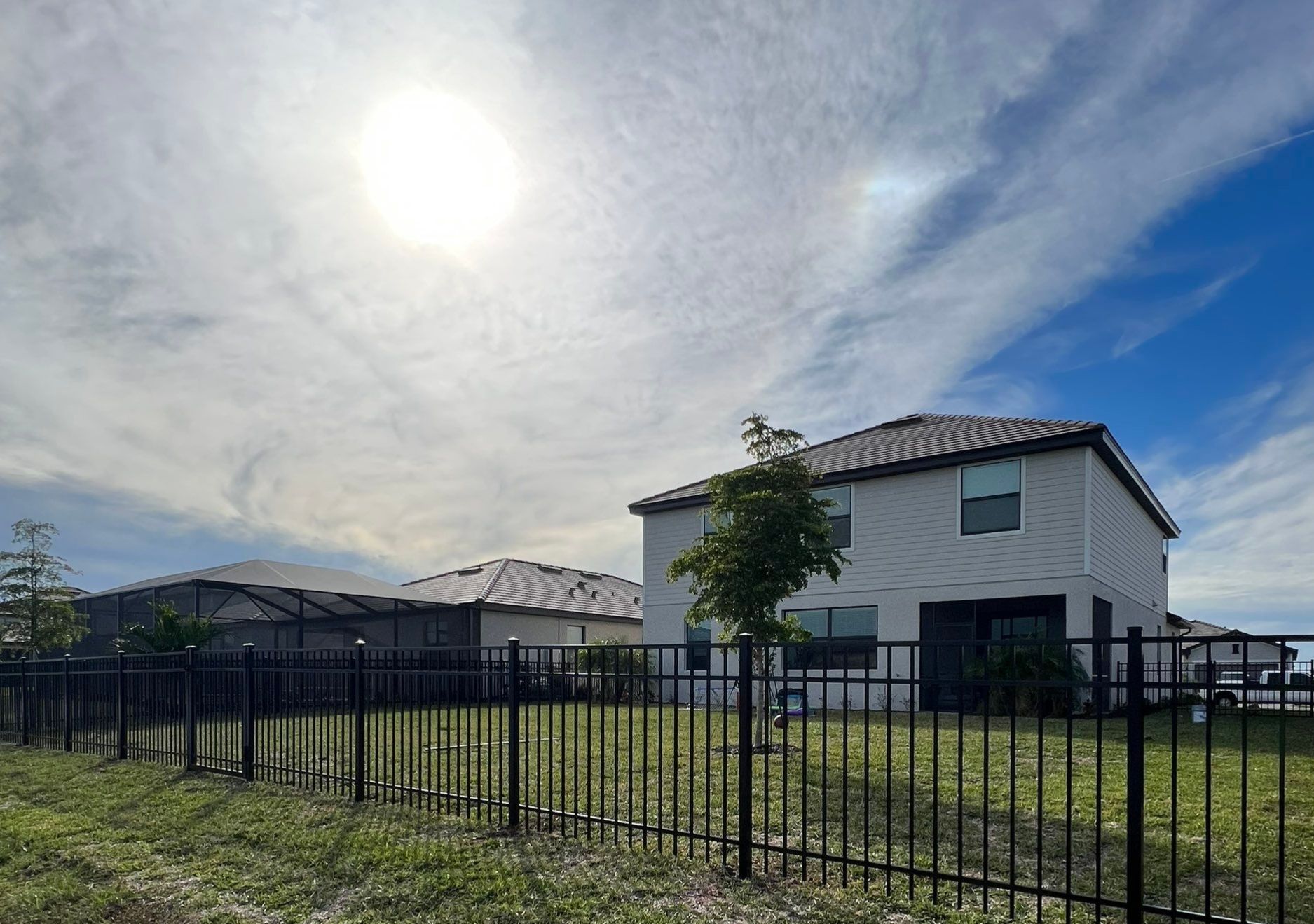 Aluminum Fence Installation using Black 3 Rail Aluminum Fence by Asap fence and gates, LLC