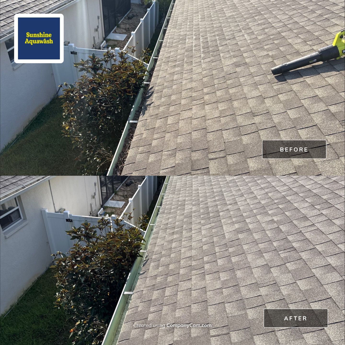 Gutter Cleaning Over Screen Enclosure – Greenbrook Village, Lakewood Ranch, FL by Sunshine AquaWash