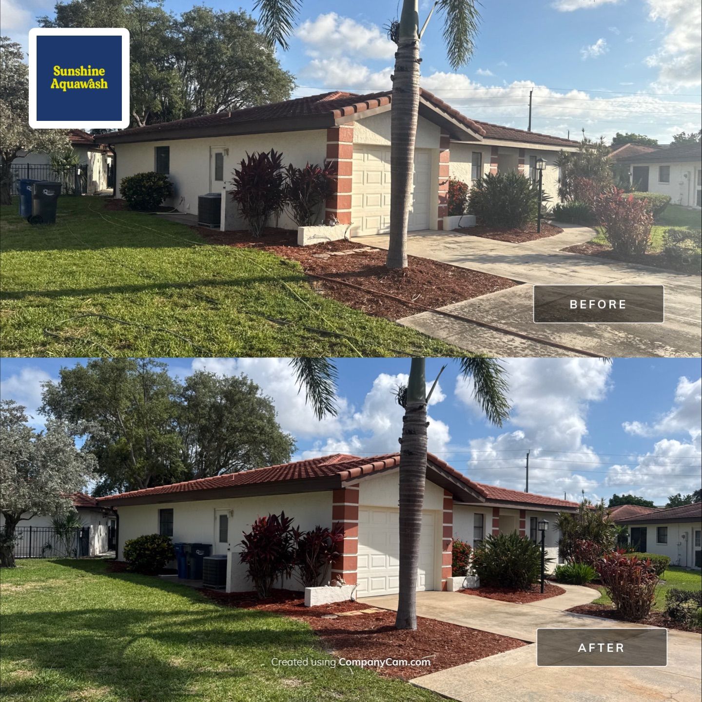 Tile Roof, Driveway & Patio Cleaning – Vivienda at Bradenton I by Sunshine AquaWash