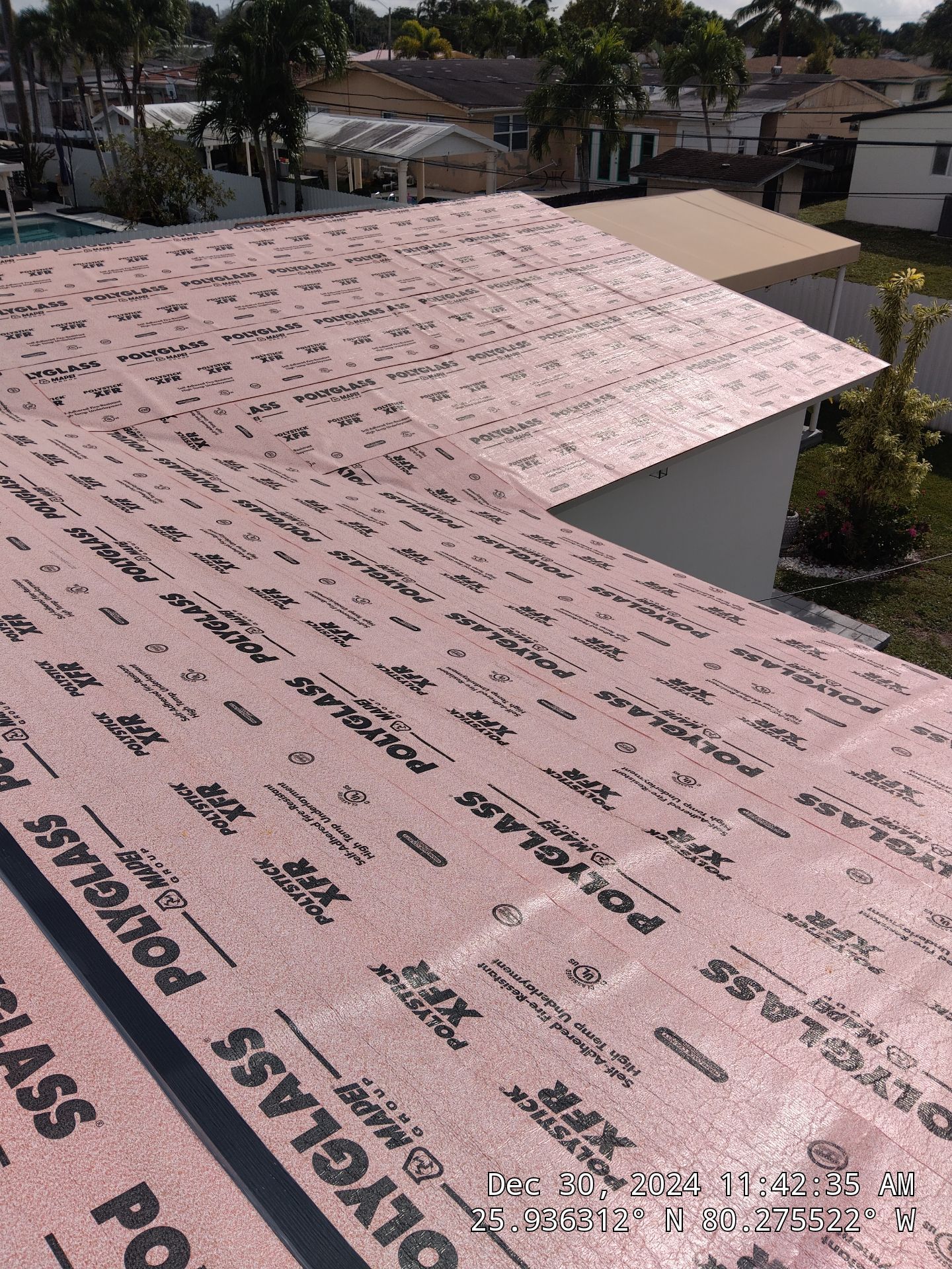 RESIDENTAL METAL REROOF 24 GUAGE DOVE GRAY 1-1/2" MECHANICAL SEAM METAL POLYGLASS POLYSTICK XFR by Earl W. Johnston Roofing 