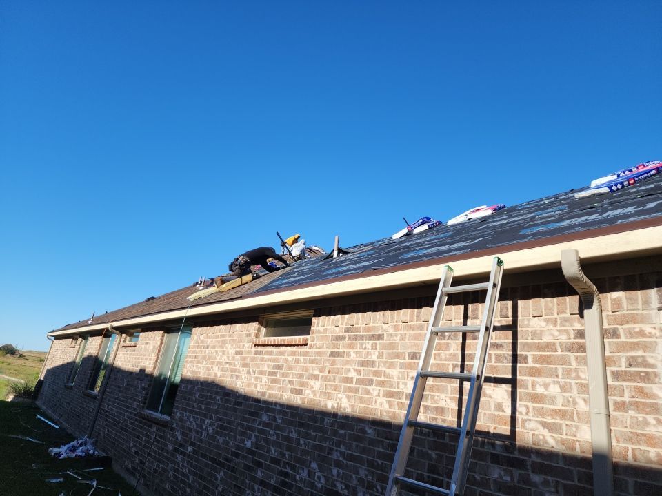 Insurance Claim Roof and Gutters using GAF Timberline HD Barkwood by Tex-Line Roofing