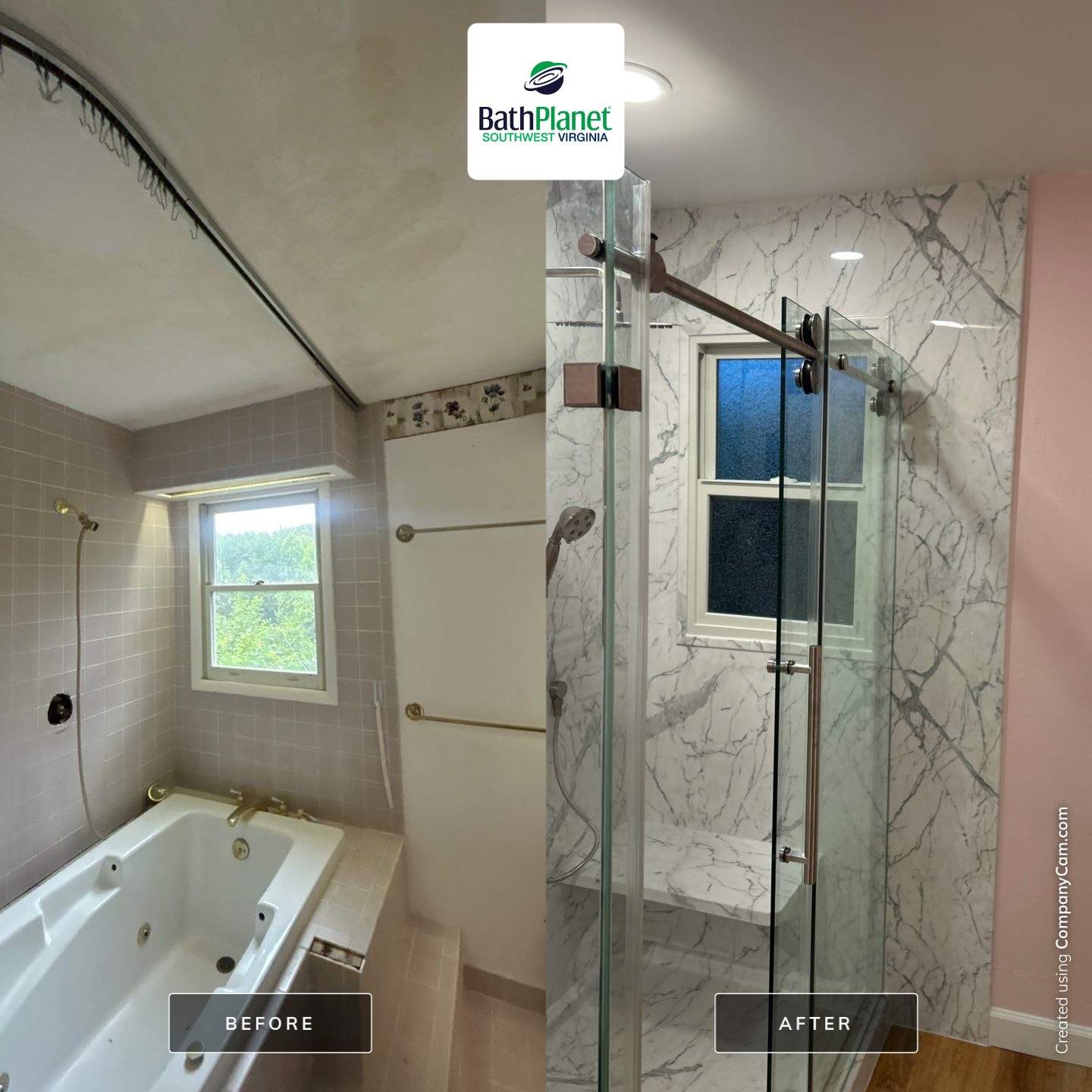Whirlpool to Walk-in Shower by BathPlanet SW Virginia