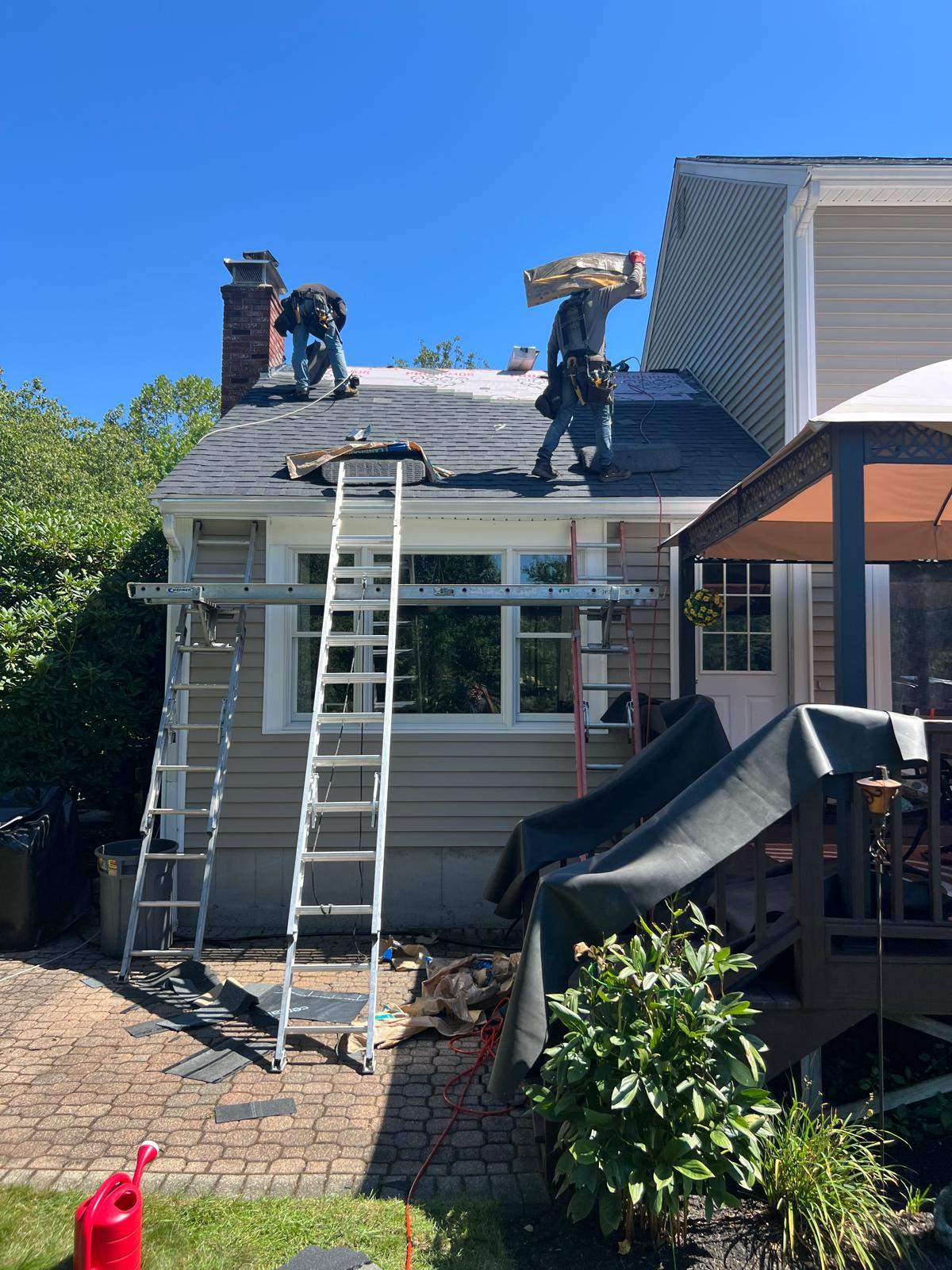 Full Roof Replacement in Arlington, MA – Architectural Black Shingles by JOHNNYS PRO