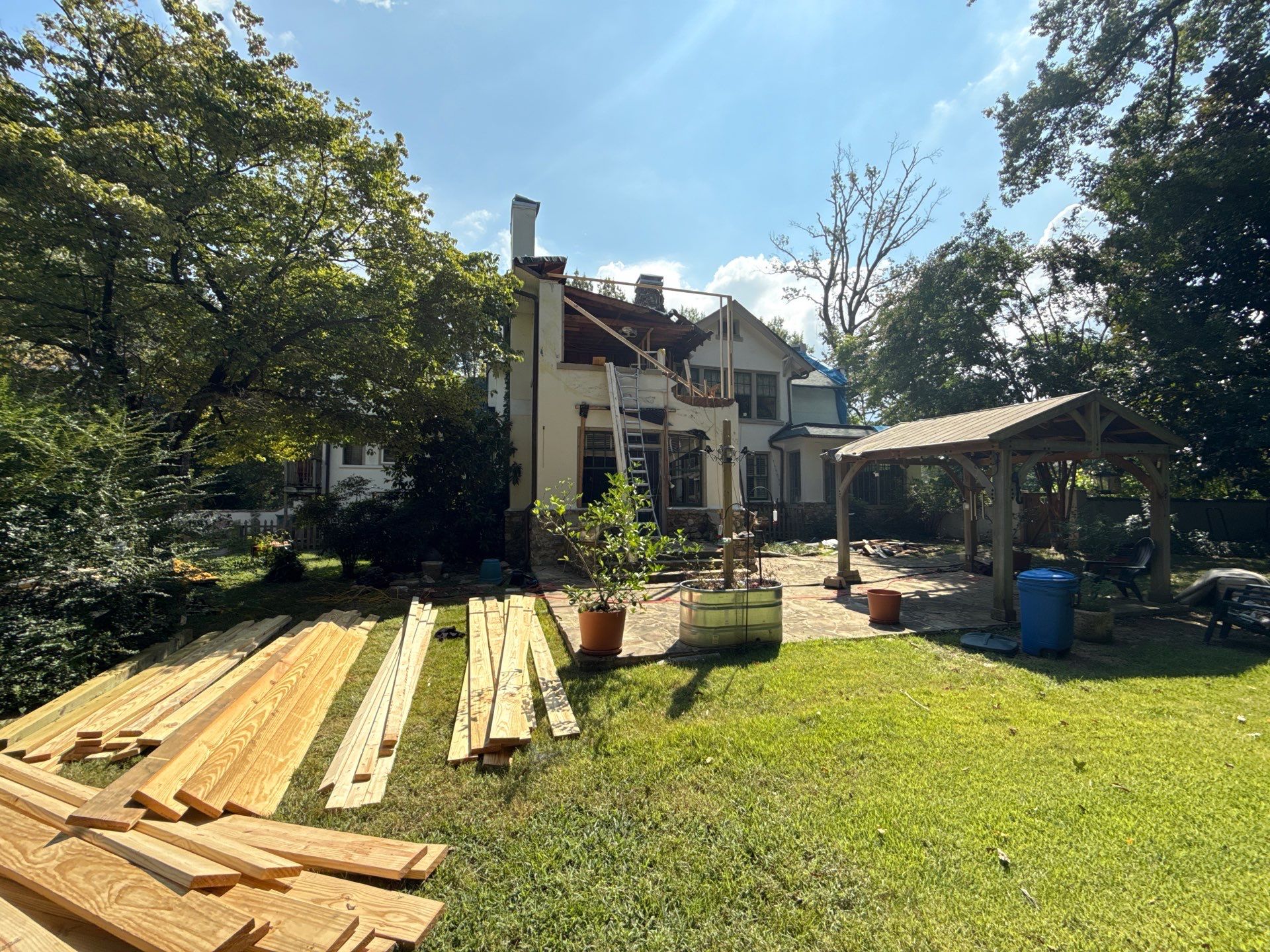 Memphis Home Restoration and Copper Gutter Installation Following Tree Damage by Revival Roofing Services