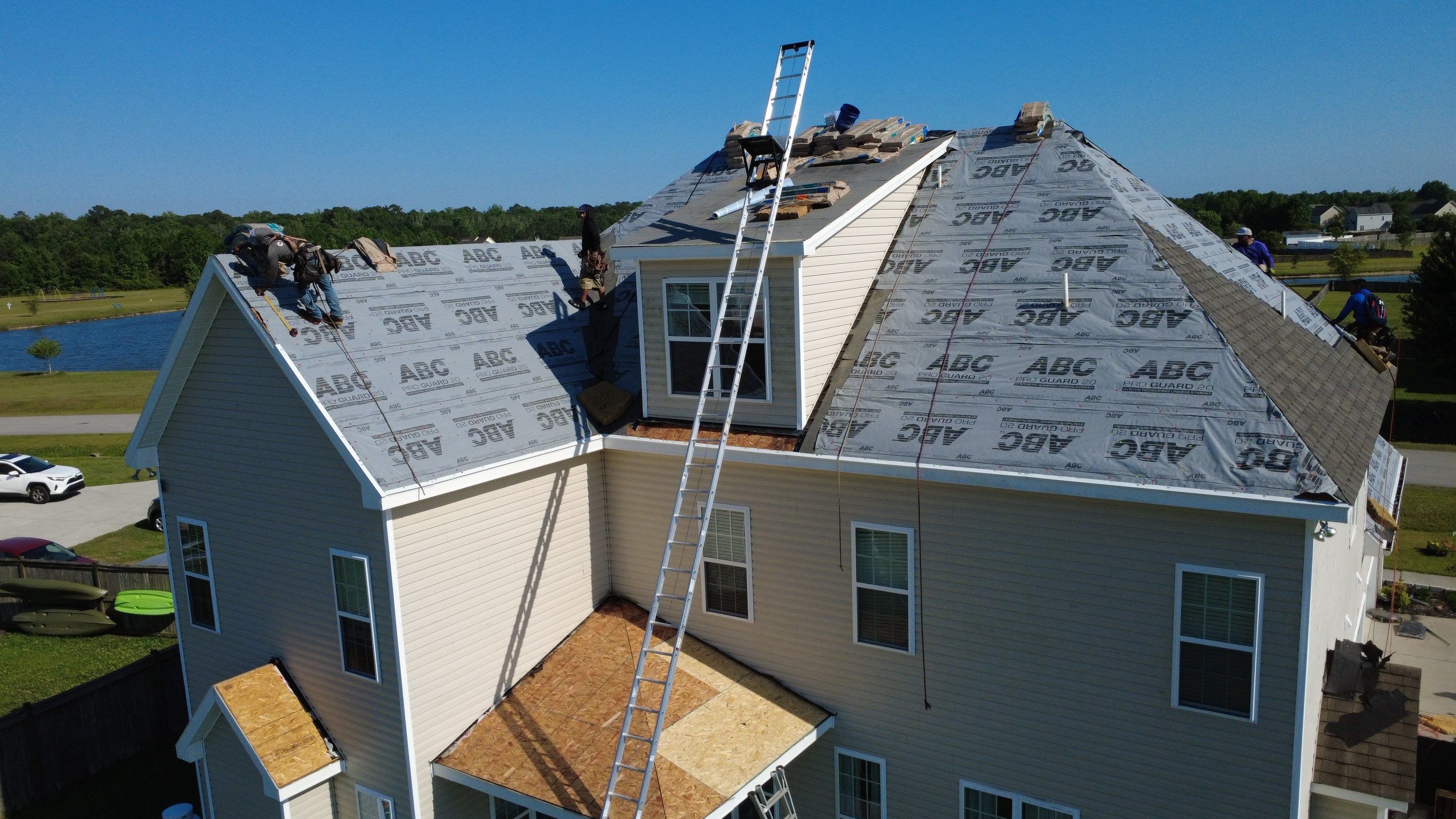 Roof Replacement in Jacksonville, NC using Landmark Weathered Wood by RGR Construction and Roofing, LLC