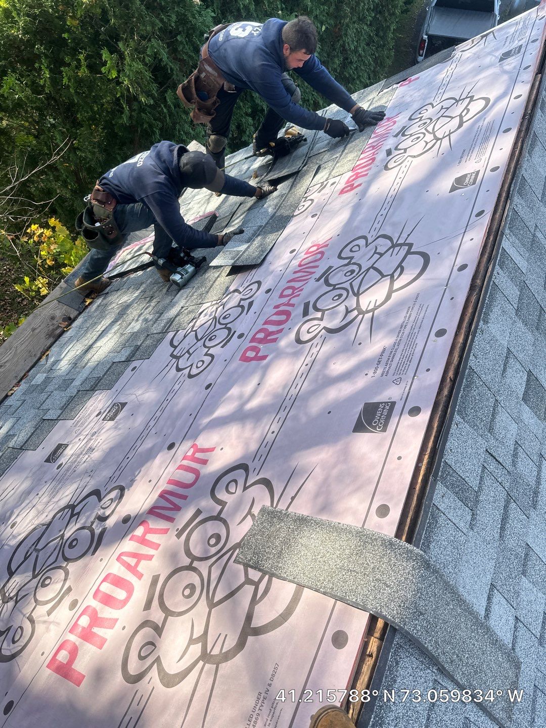 Residential Roofing Installation using Owens Corning TruDefinition Sierra Gray by A Plus Exterior