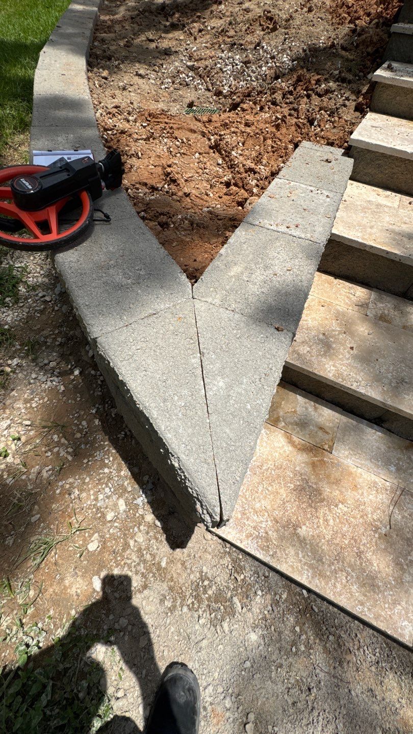 🏡 Duane’s Complete Retainer Wall & Hardscape Walkway by Texas Urban Elements