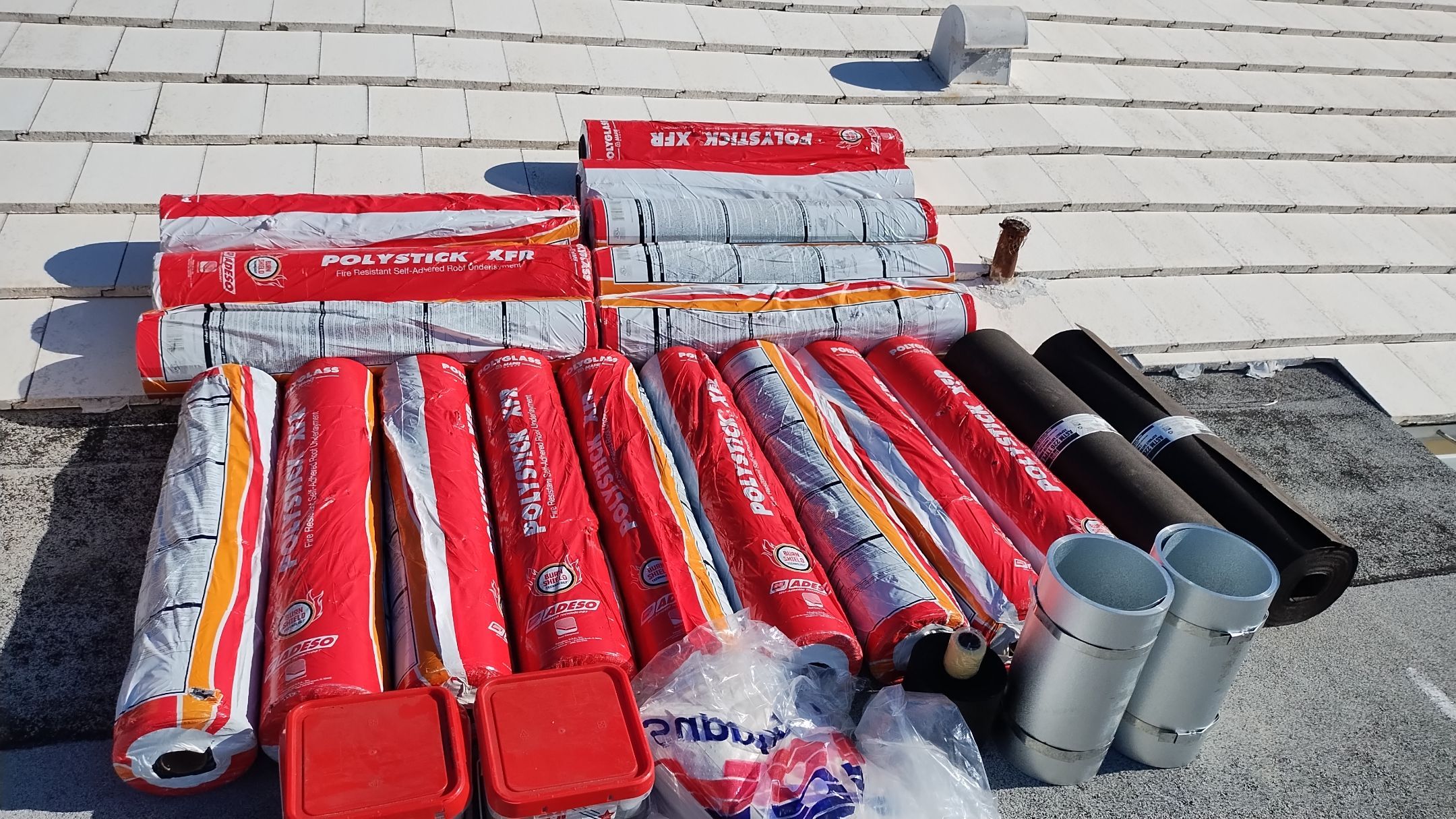 Residential Roofing Installation using 1" Nail strip metal roof by BLUES BROTHERS ROOFING
