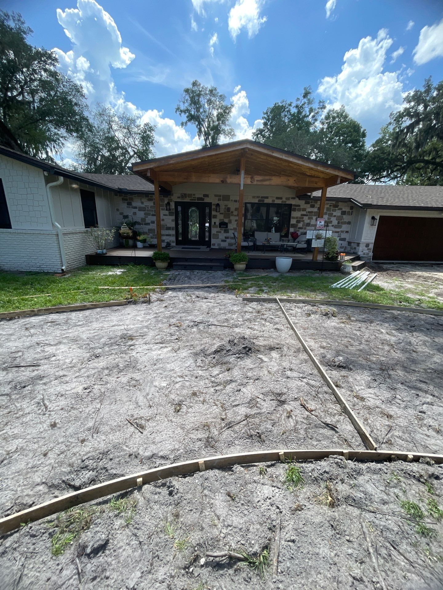 Concrete Driveway Replacement and Expansion in Orange Park by Burlington Concrete & Asphalt Inc