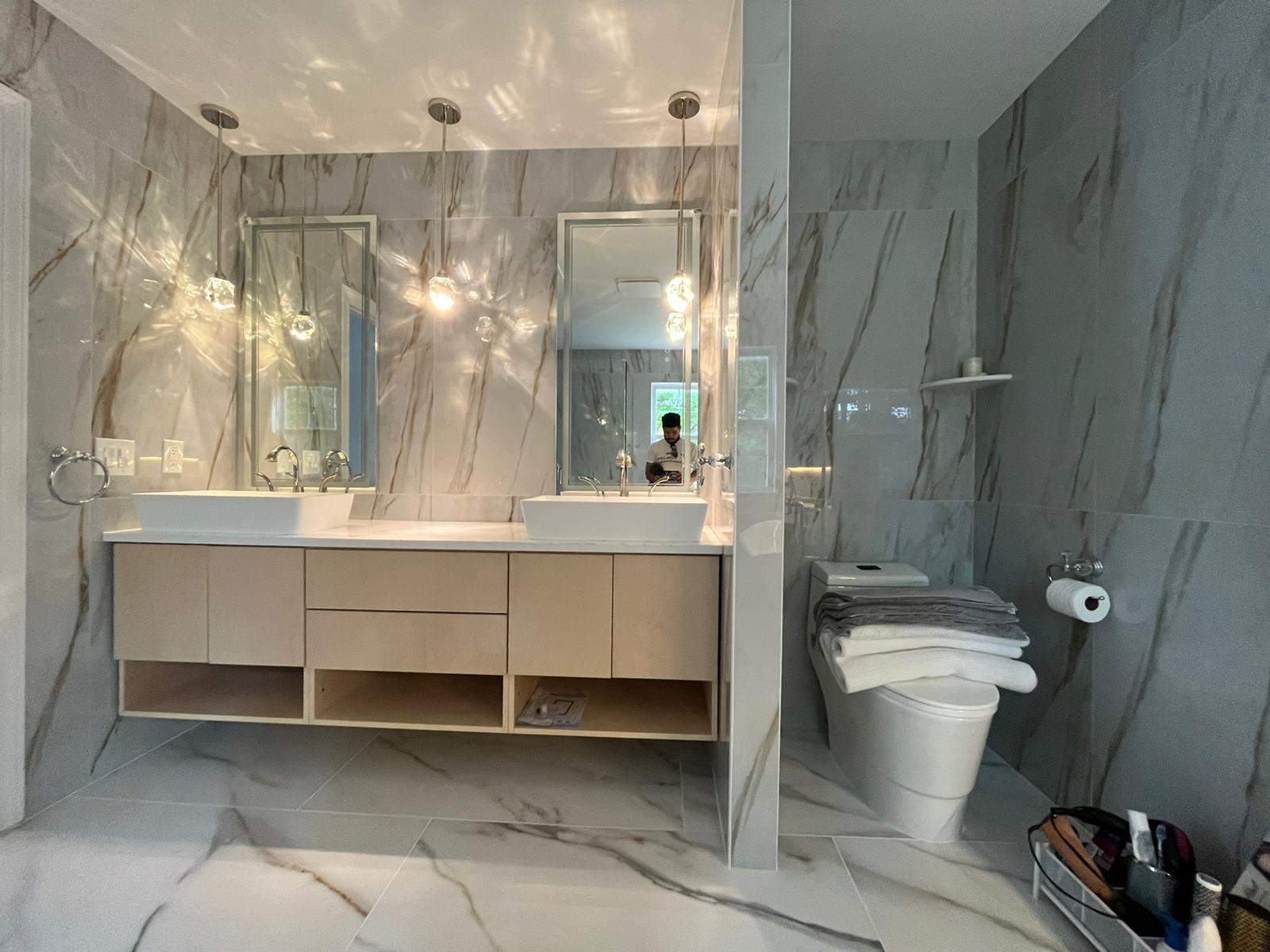 Bathroom Remodel using Tile by Home Concepts Construction