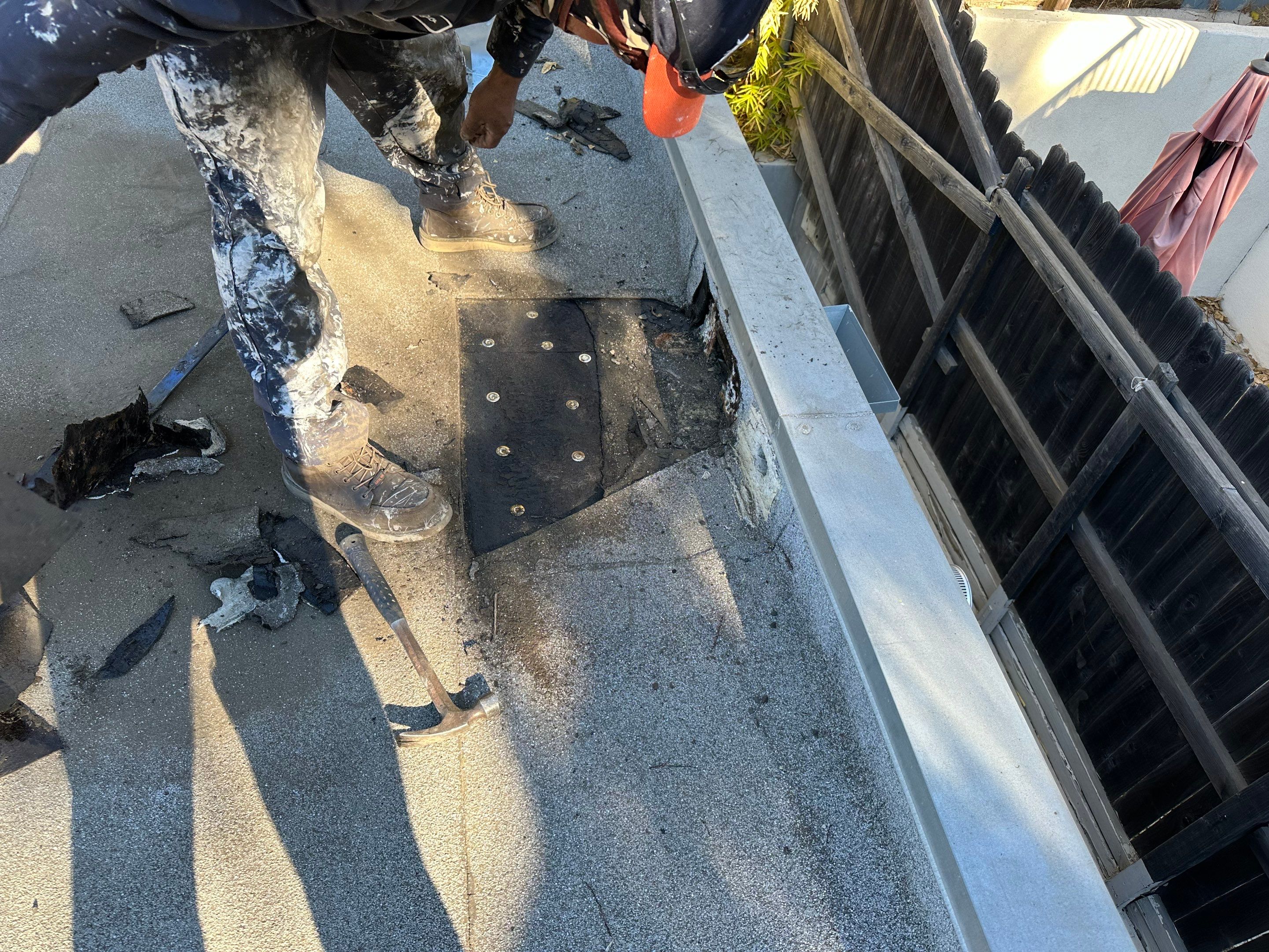 Residential Roofing Installation using Polyfresko® G Highly Reflective Modified Bitumen Cap Sheet by Hull Brothers Roofing