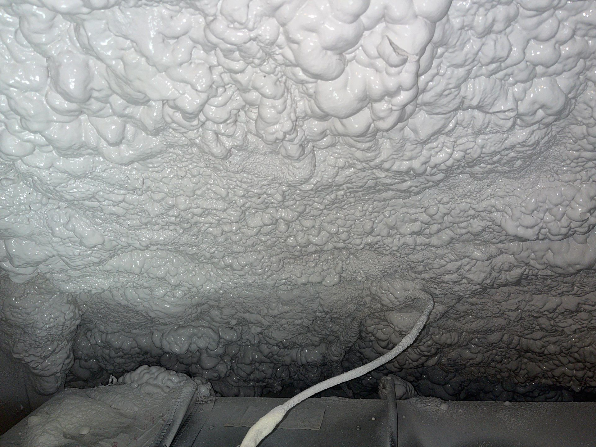 Attic Insulation using open cell spray foam by NYS Foam & Energy