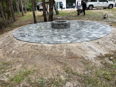 Fire pit and seating area/Oaks Blvd Naples