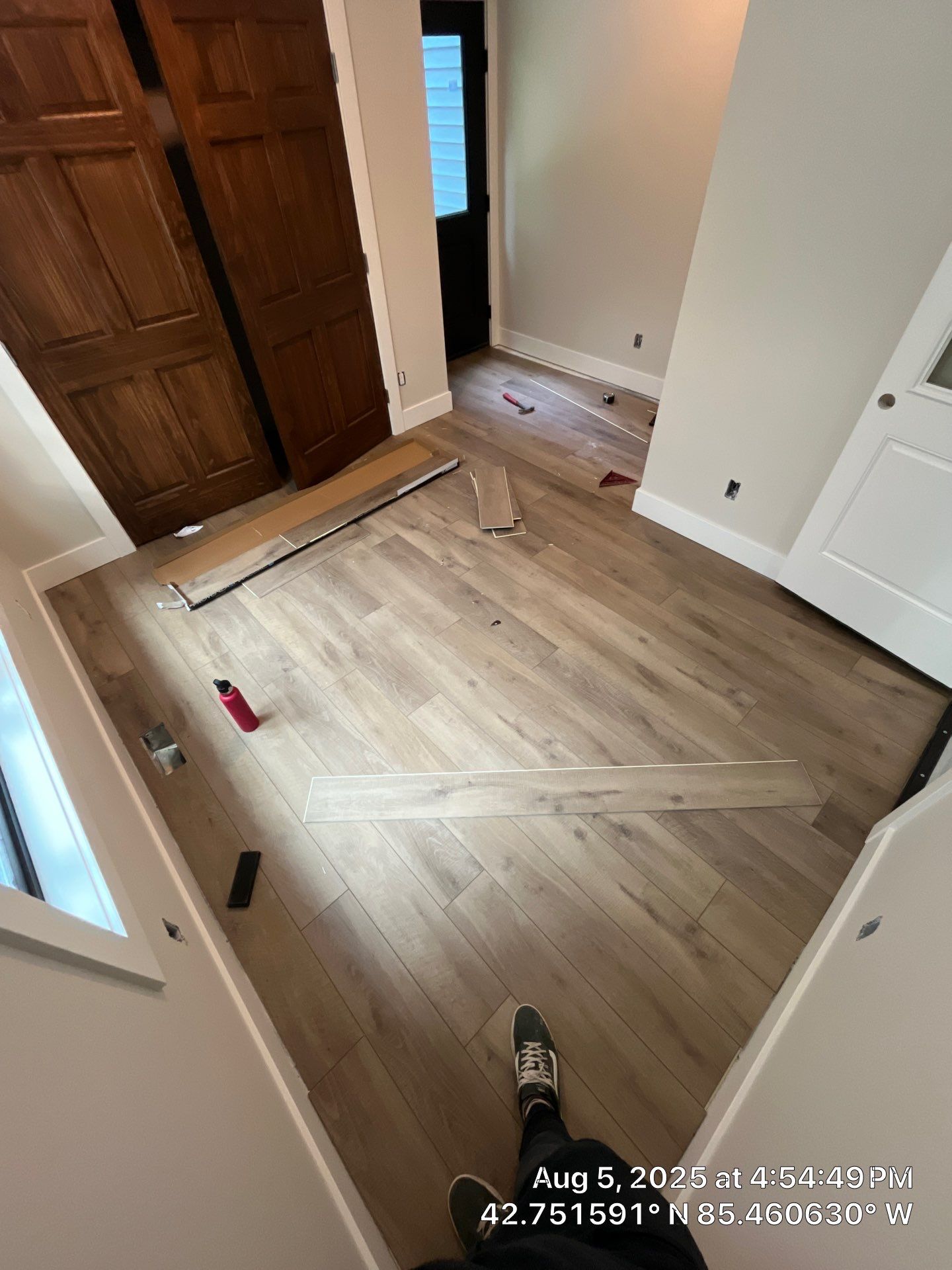 Installation of LVP in Middleville, Michigan by RTBaldwin Hardwood Floors