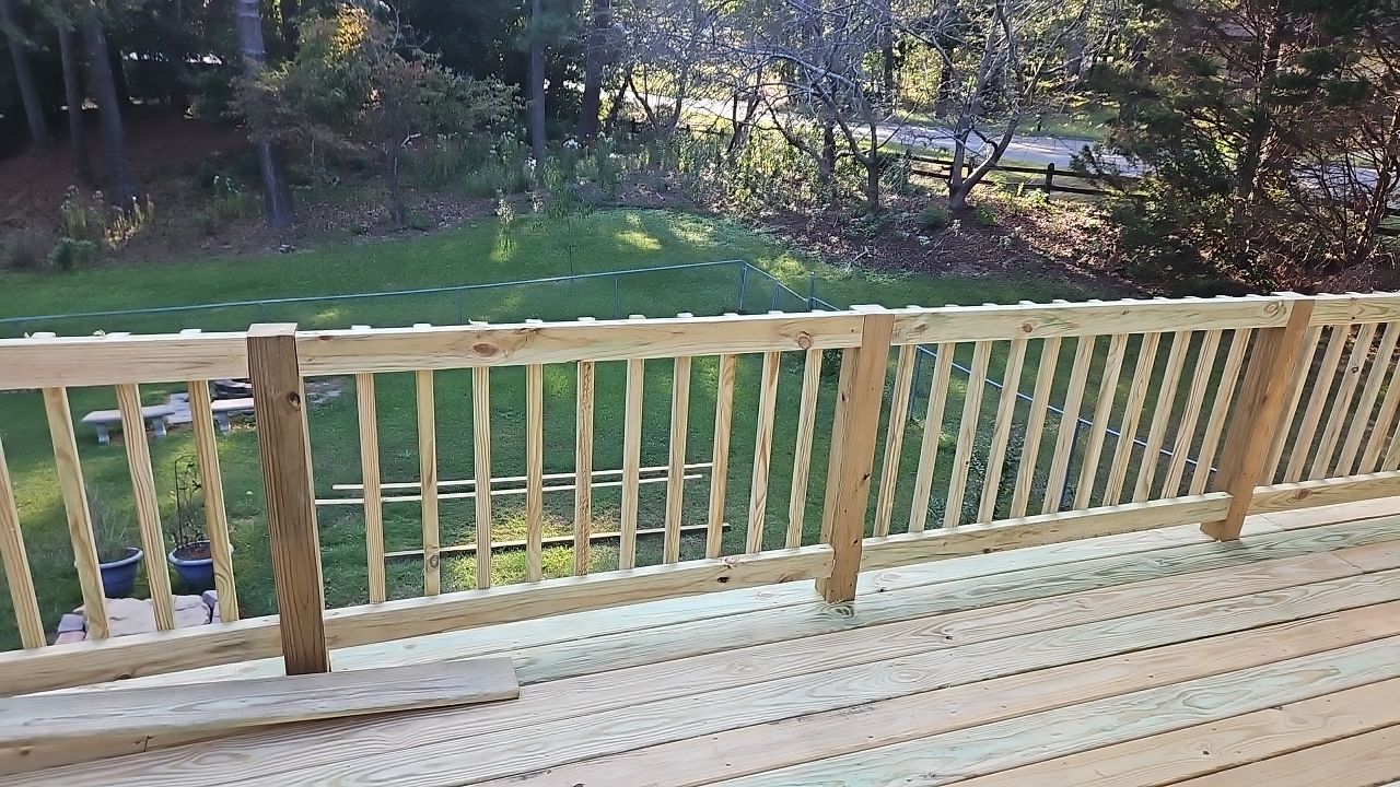 Split Rail Trail - Deck Installation  by Pillar and Pine