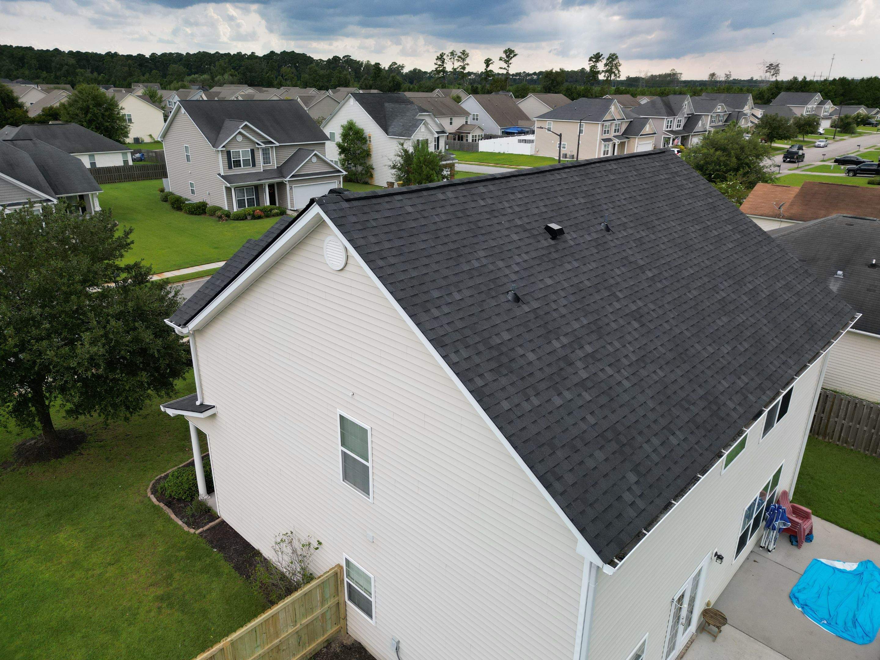 Residential Roofing Installation using Atlas Pinnacle Pristine Black Shadow by Talya Roofing
