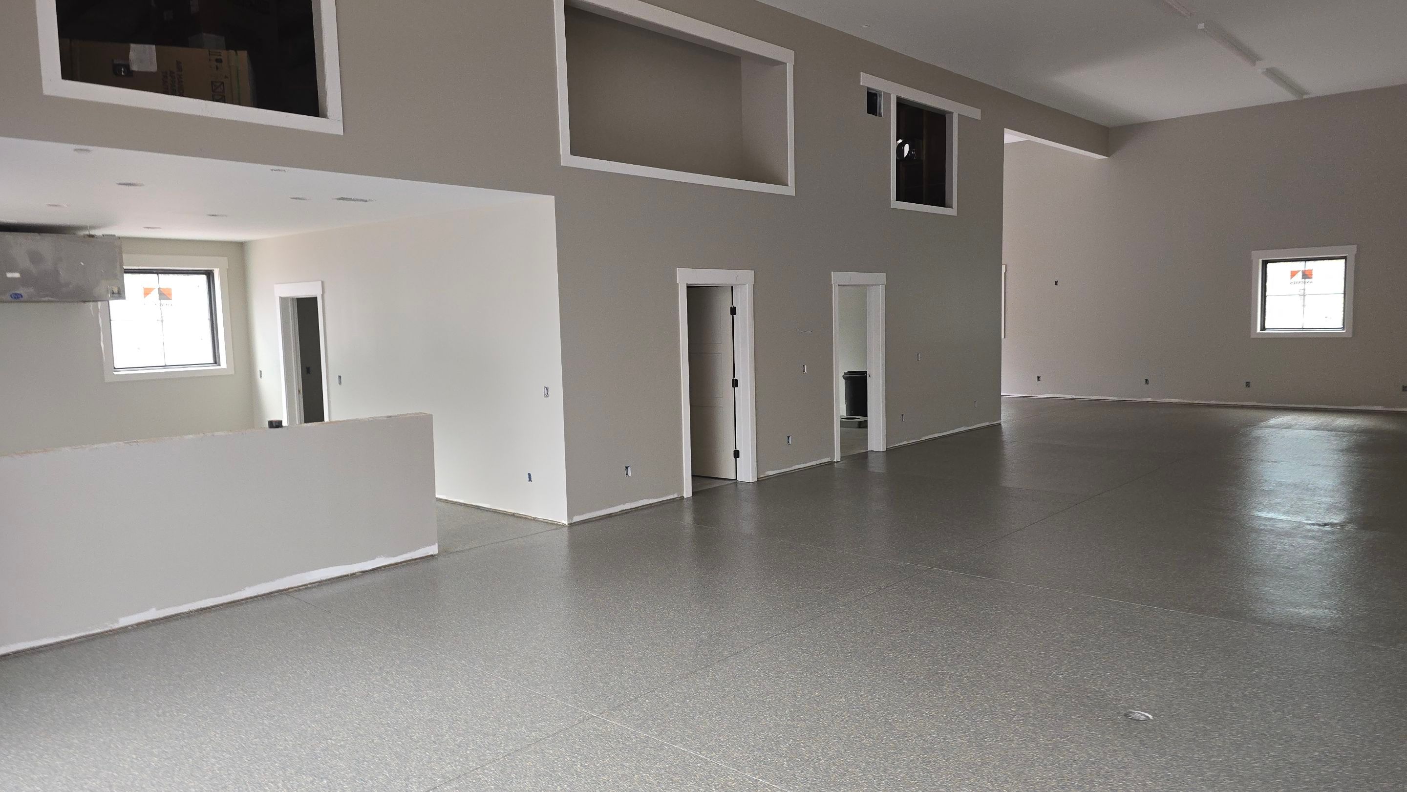 Shop Floor Using Custom Flake by Elite Floor Solutions