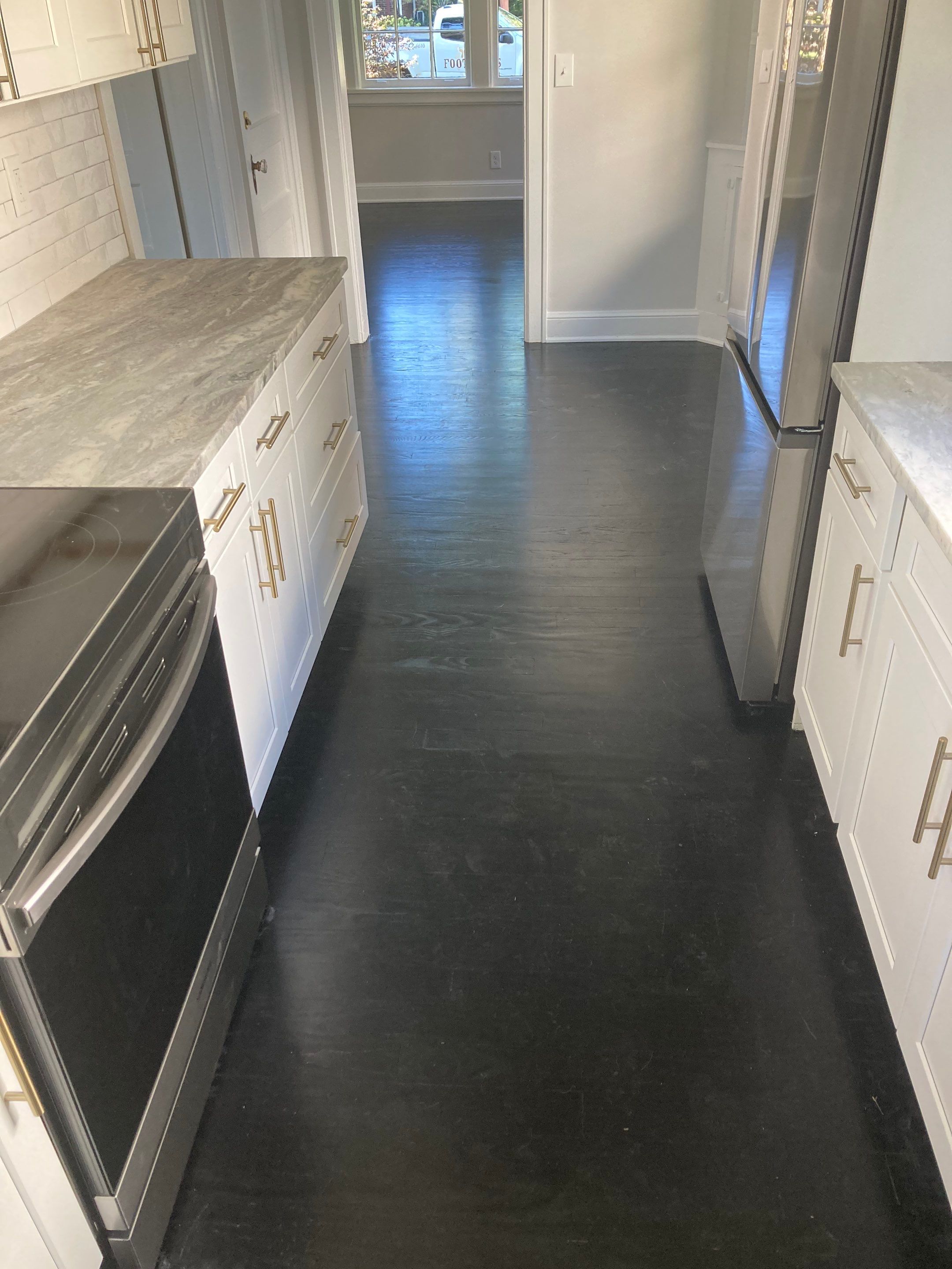 Hardwood floor refinish/restore by Footprints Floors of Nashville