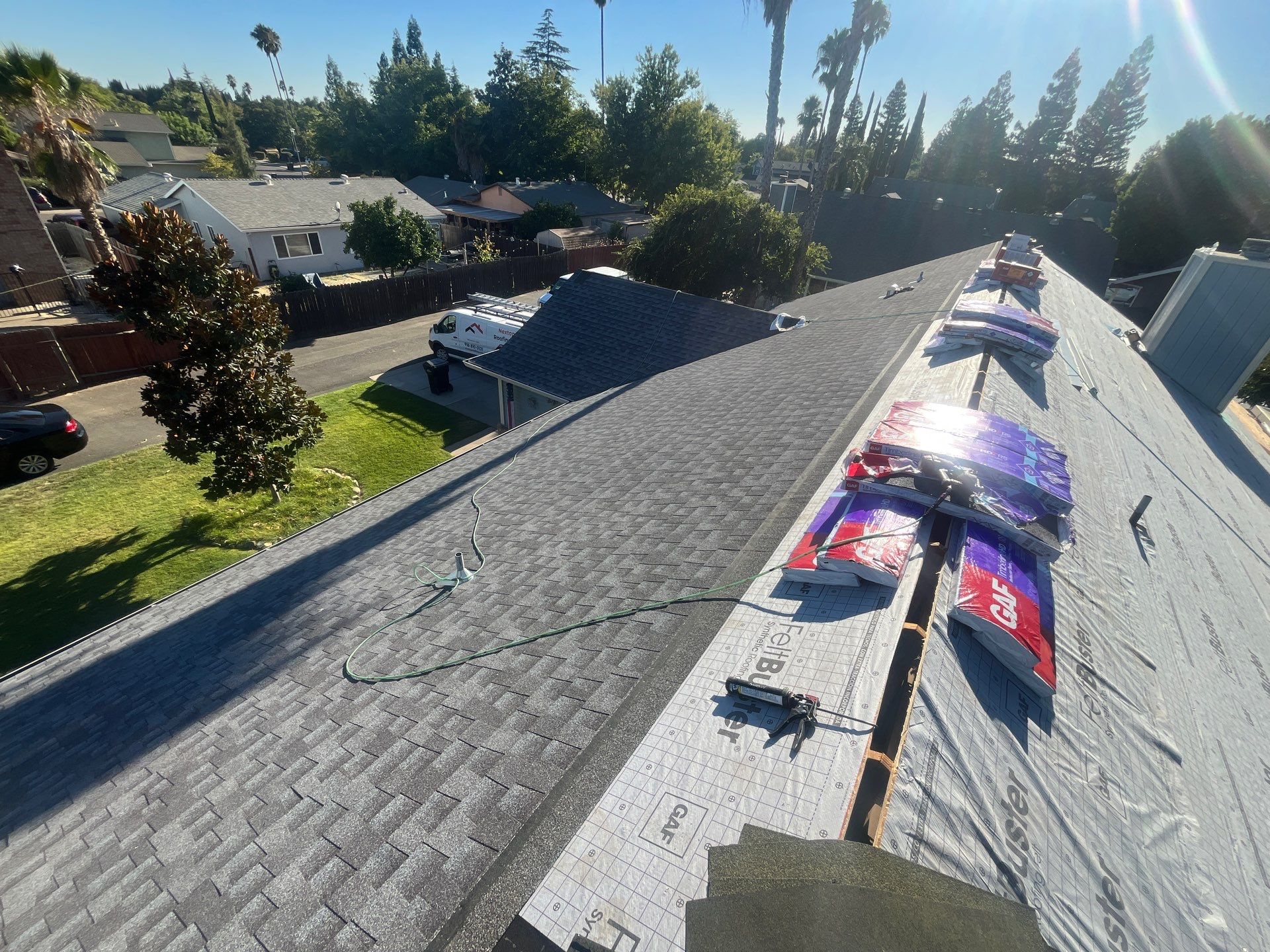 Residential Reroof using GAF HDZ RS by Nextop Roofing