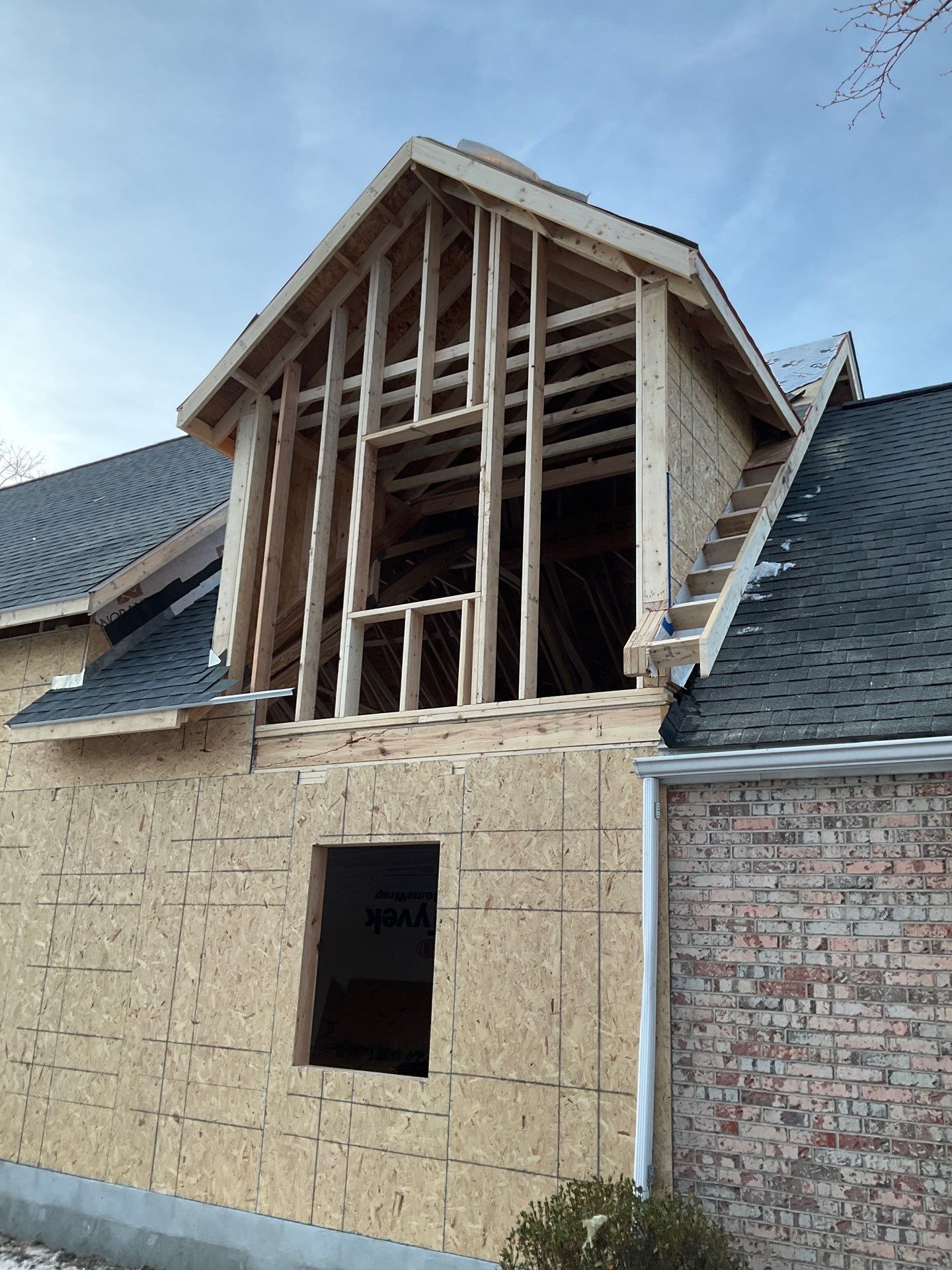 From Dormer to Full Gable Addition with Cathedral Ceiling by Esh Builders