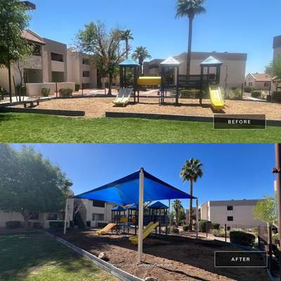 Playground Sun Shade Install